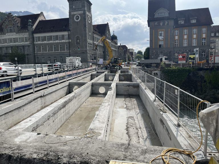Update Bauarbeiten Montfortbrücke; Abbruch Montfortbrücke