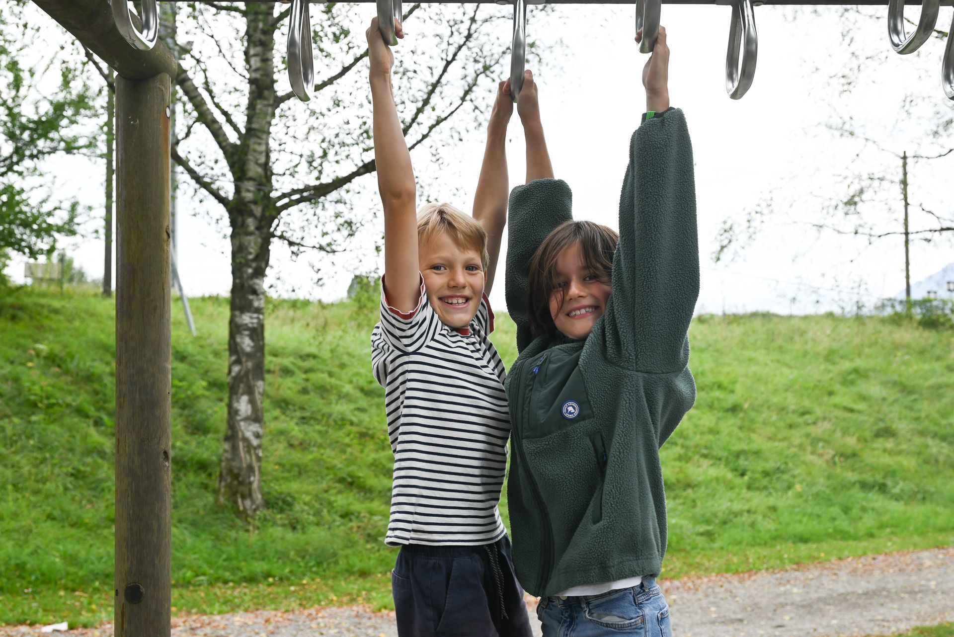 Der Wiesenrain-Spielplatz erhält von beiden eine sehr gute Bewertung. Sie wollen wieder kommen.