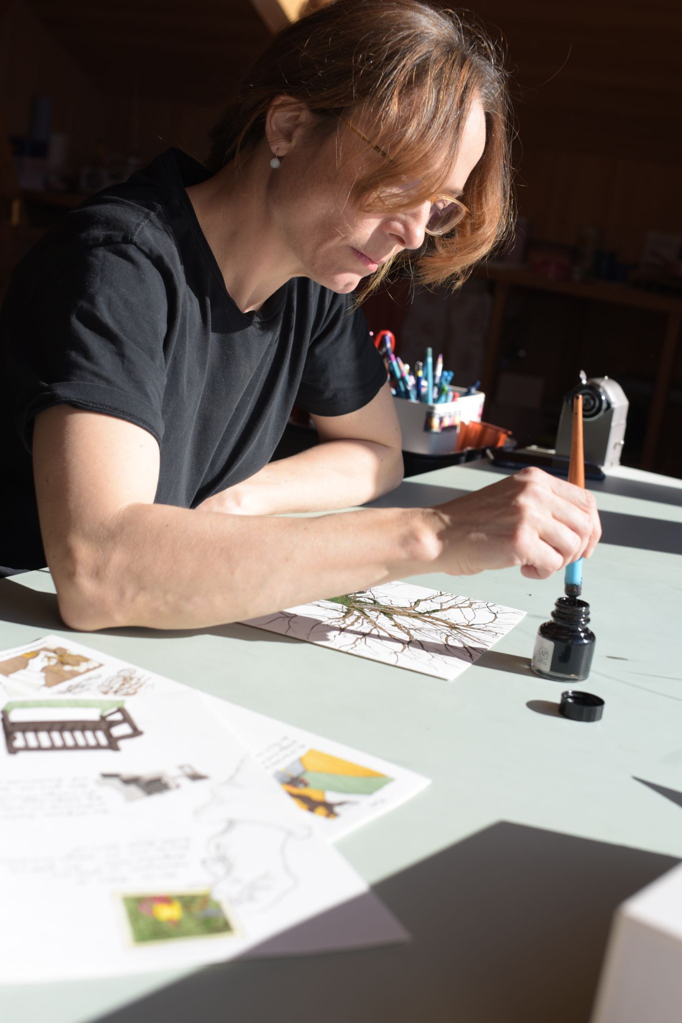 Anna Stemmer verbringt in ihrem Atelier viel Zeit.