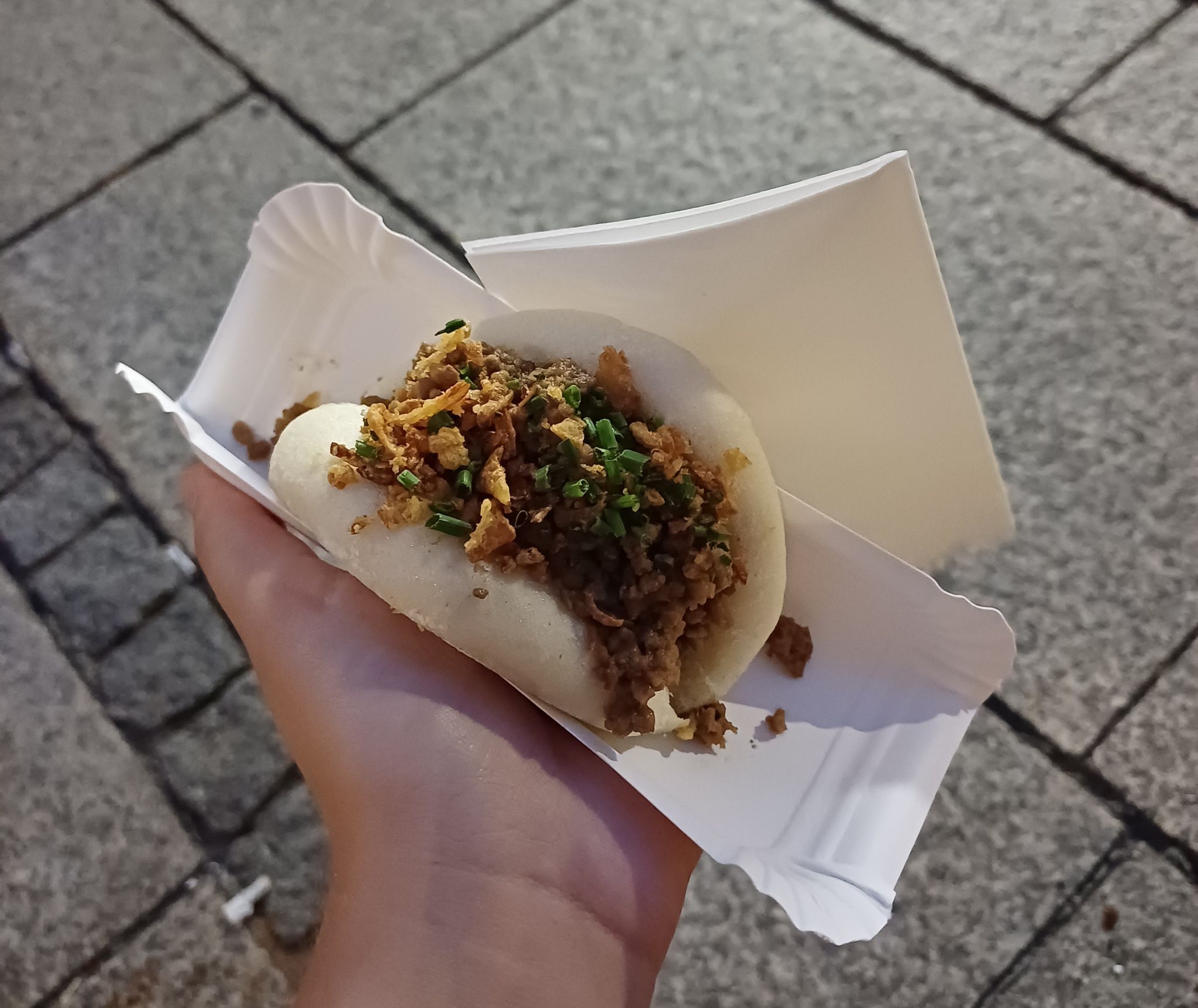 Hikiniku Bao Bun vom Gastronom iX Moments.
