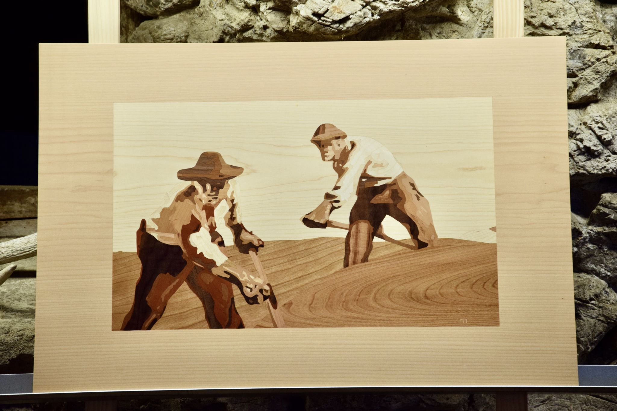 Ein Intarsienkunstwerk von Markus