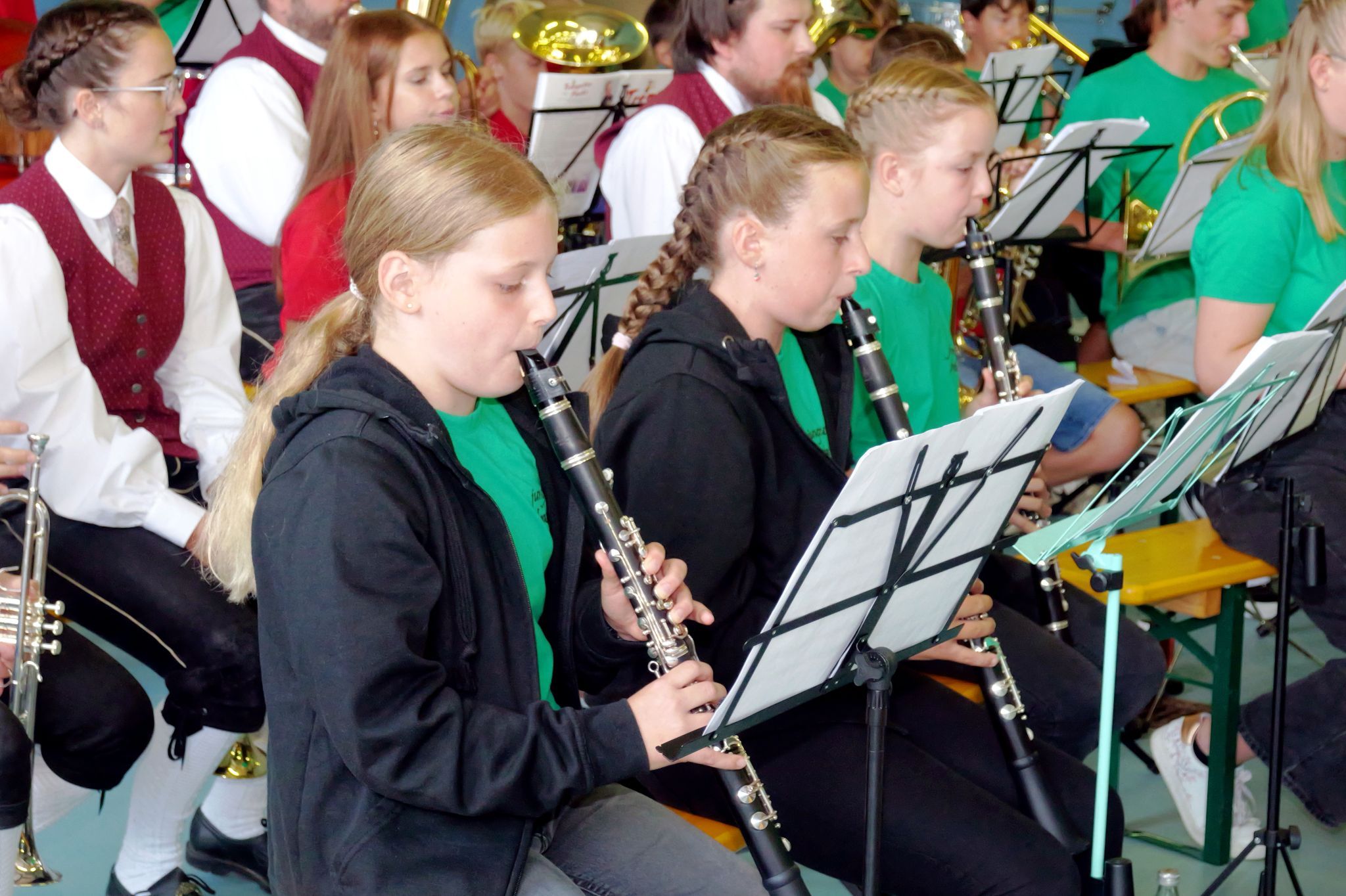 Der Nachwuchs bewies schon großes Talent auf den Instrumenten.
