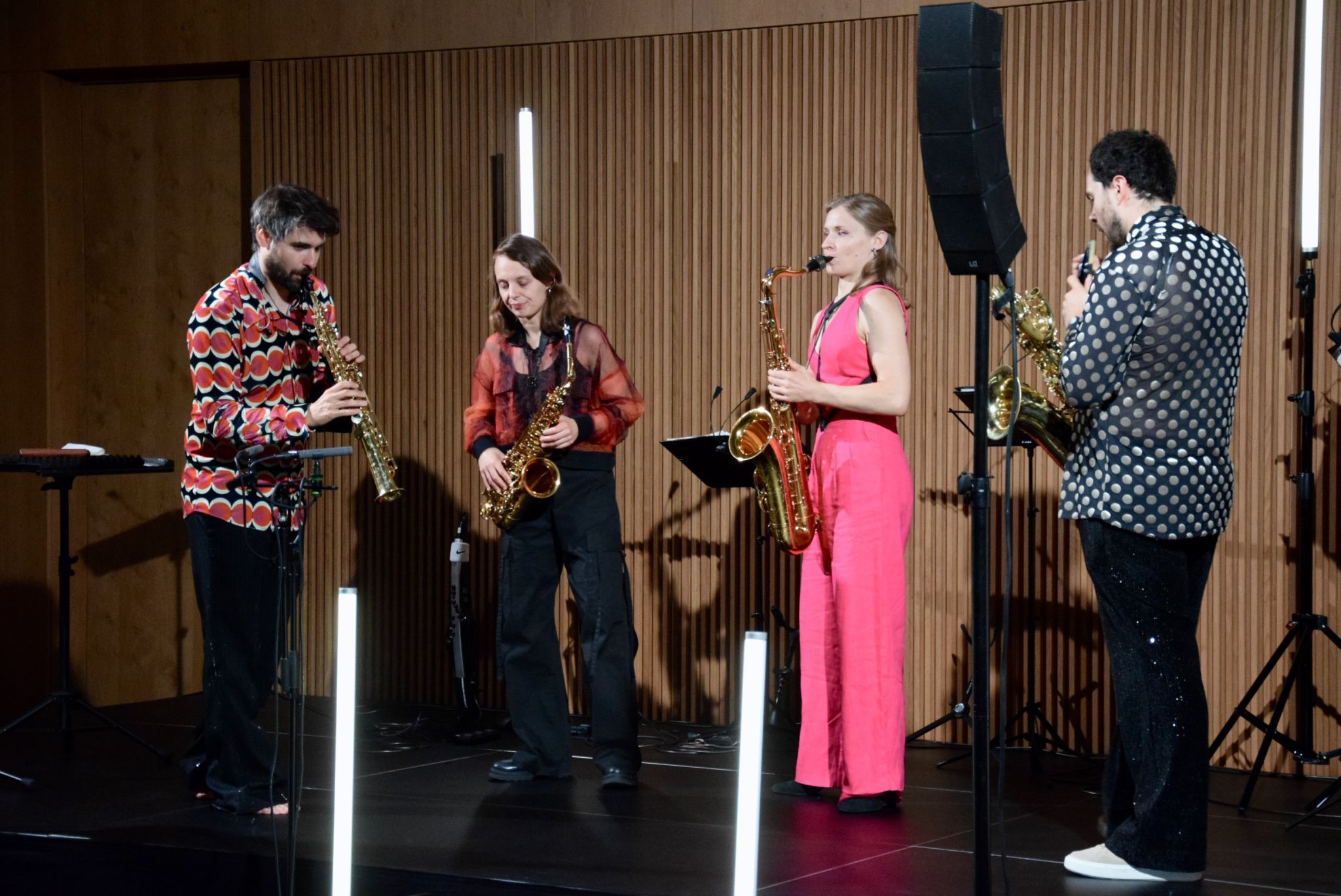 Das Arcis Saxophon Quartett musizierte im Saal des Löwen Hotel Montafon und erntete begeisterten Applaus.