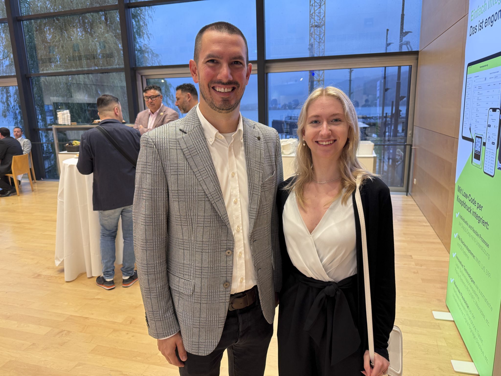 Helene Holubar (Geb. Weiss) und Fabian Fässler (Rauch Fruchtsäfte) kamen nach Bregenz