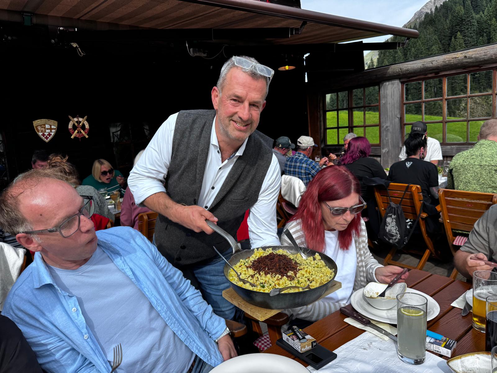 Wie es sich für einen zünftigen Ausflug gehört, durften auch Kässpätzle nicht fehlen. 