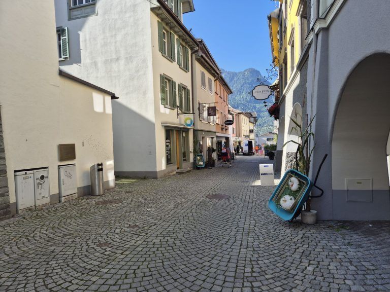 Müll, Müllablagerung, Innenstadt Bludenz
