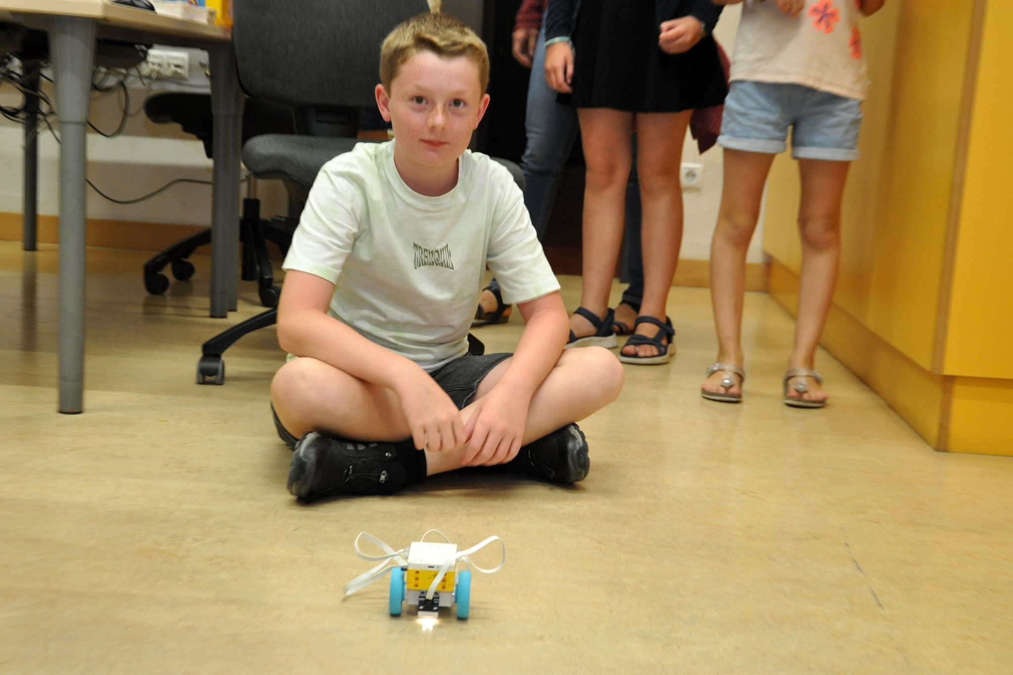 Jakob Amann war zum ersten Mal dabei und hatte sich für den Lego-Roboter-Kurs entschieden.