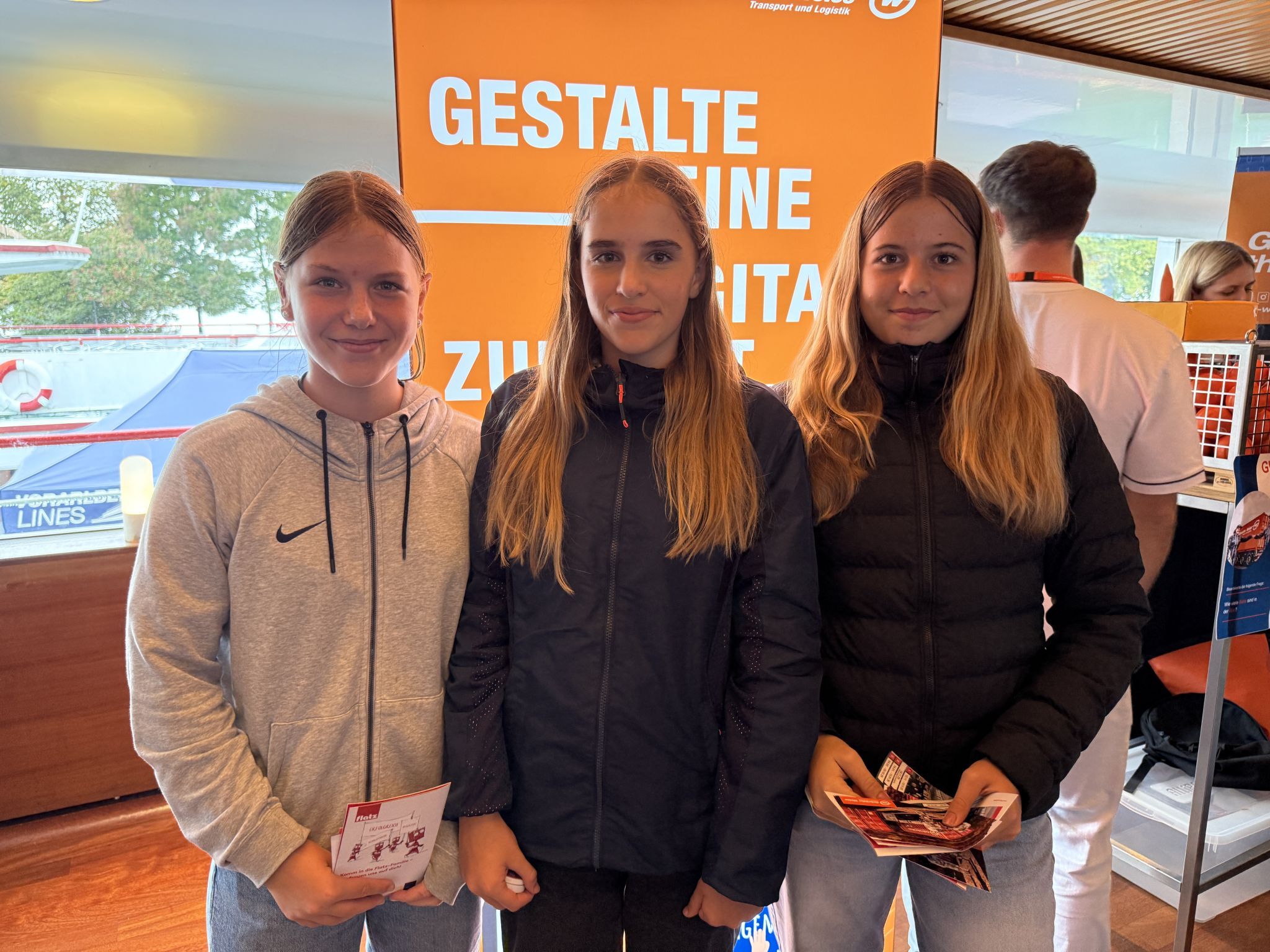 Sofia Greussing, Yolanda Buhmann und Mia Beer von der MS Hörbranz