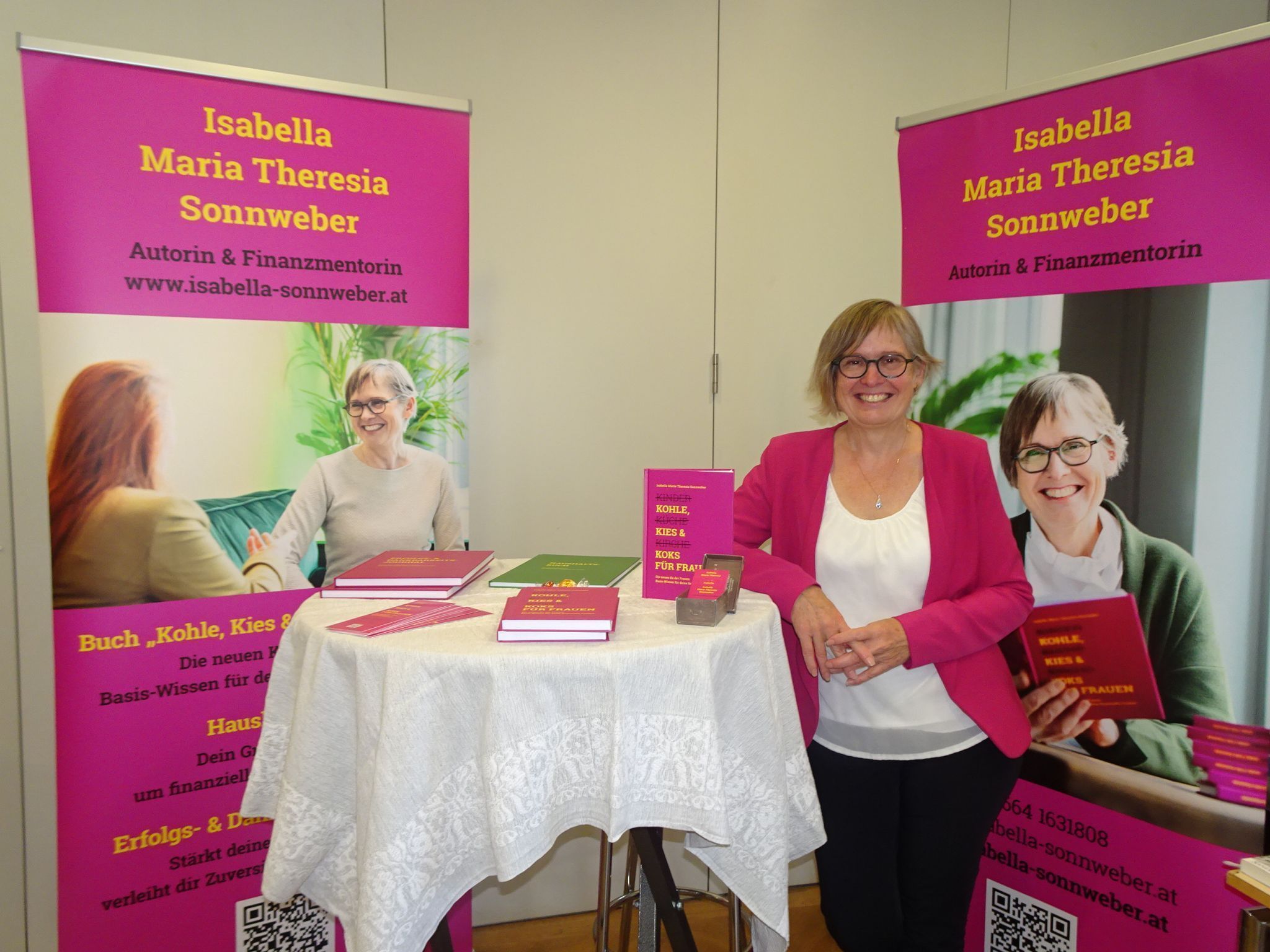 Isabella Maria Theresia Sonnweber stellte ihren Finanzratgeber vor.