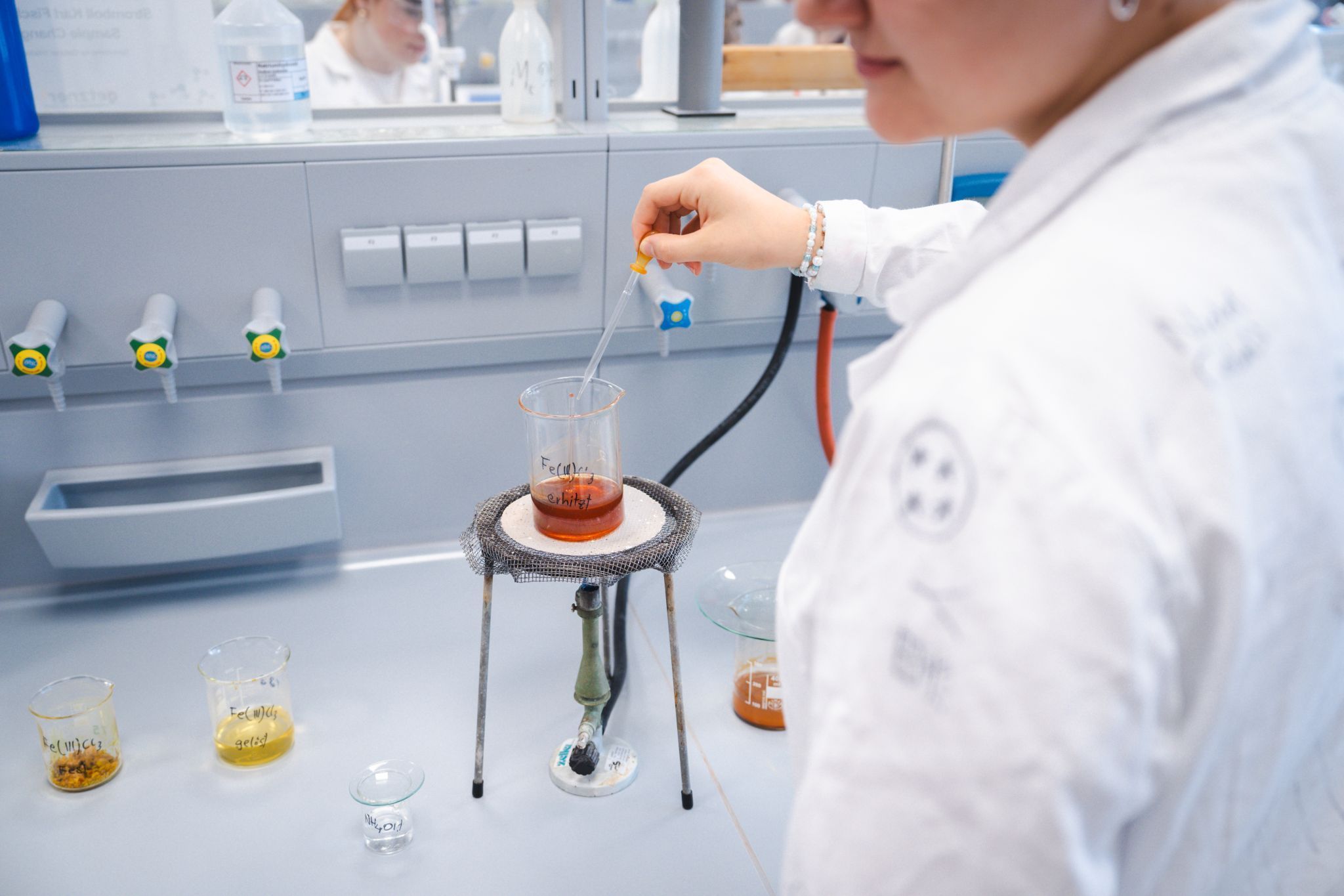 Nach der Eröffnung ging es für einen Rundgang durch das Chemielabor. 