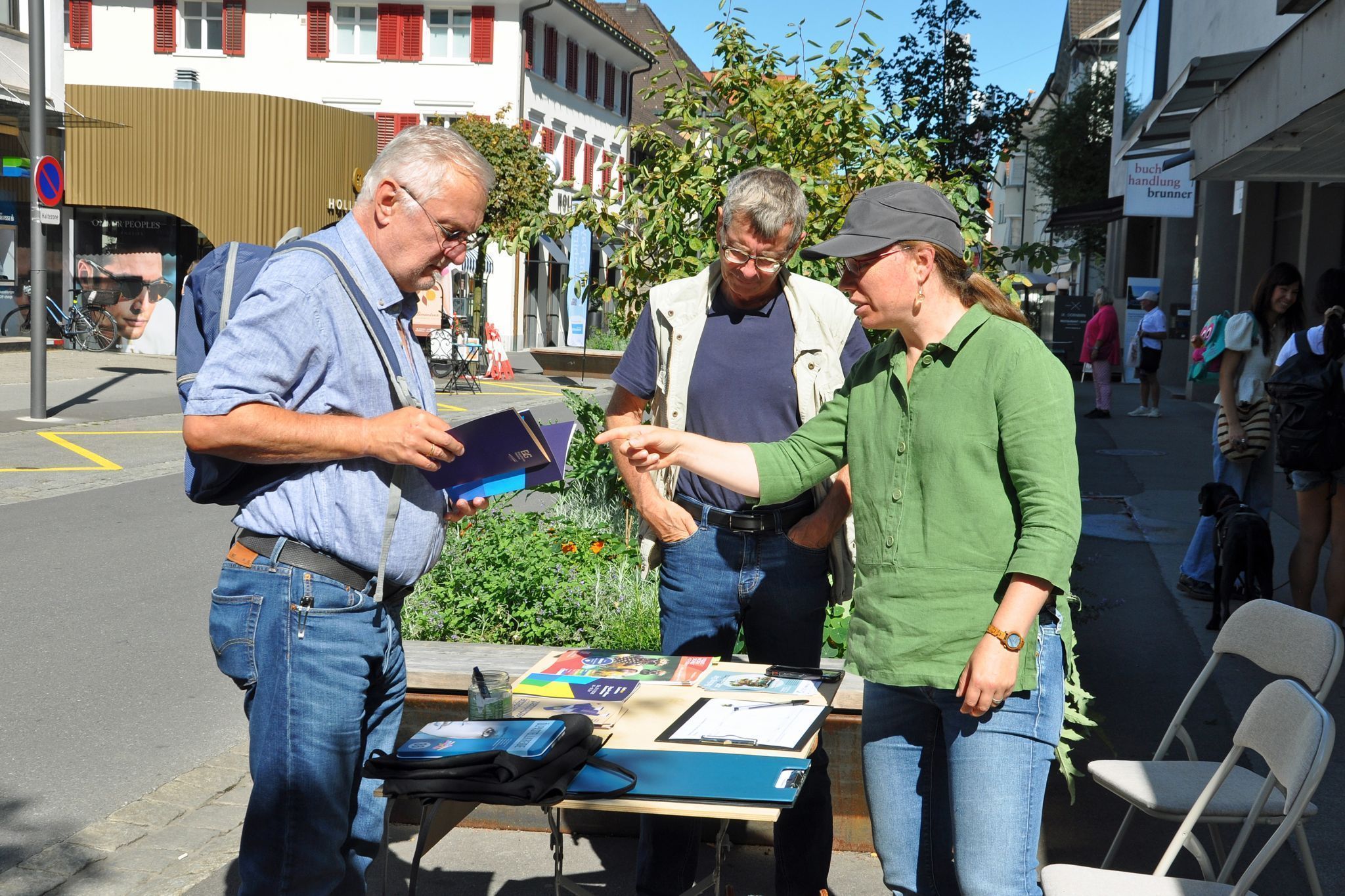 Miriam Jaeneke stellte ihre Geschichtenwerkstatt beim Parking Day vor.