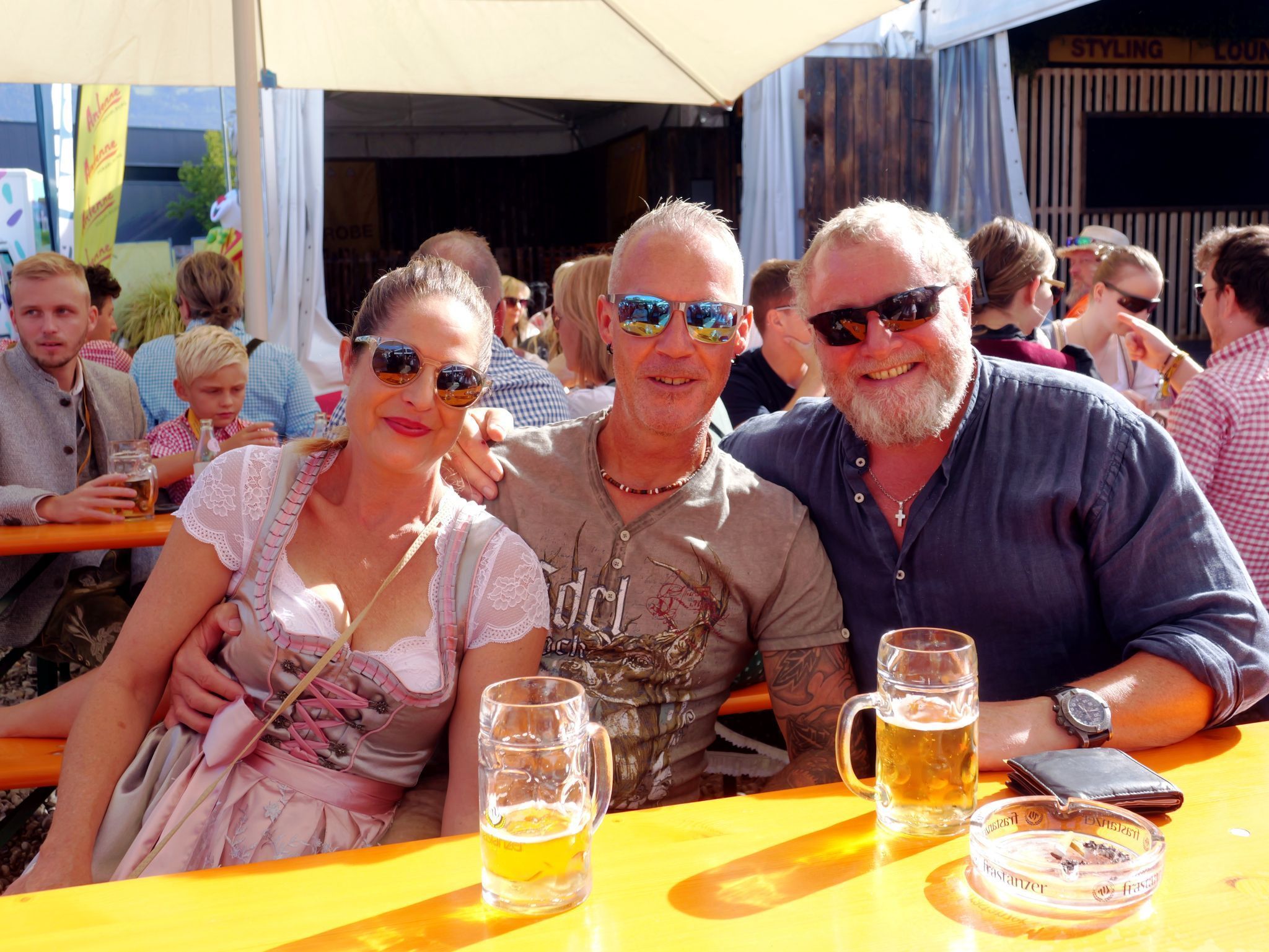 Peter, Caro und Dominik genossen den Sonnenschein.