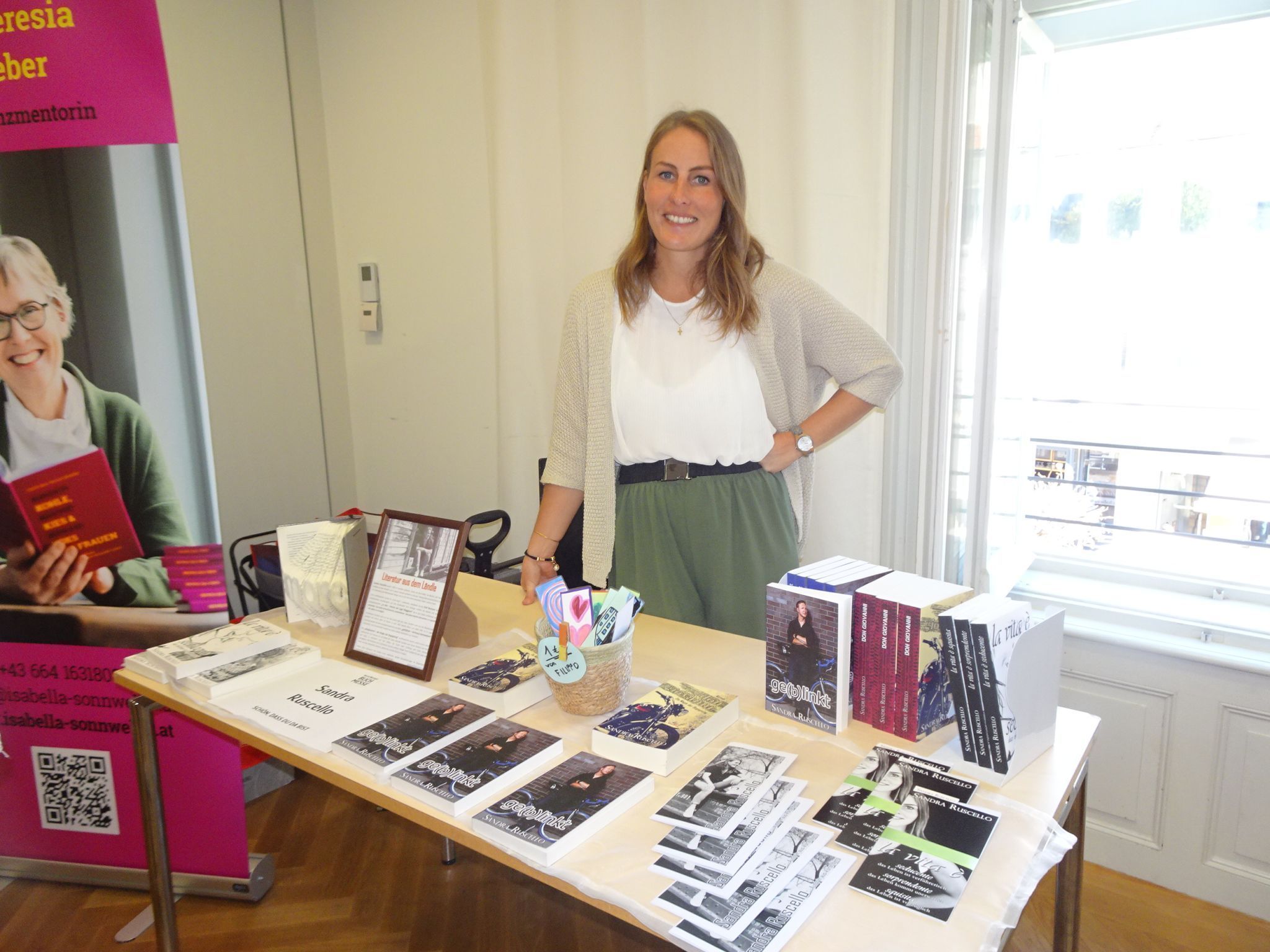 Sandra Ruscello freute sich bei der ersten Vorarlberger Buchmesse dabei zu sein.