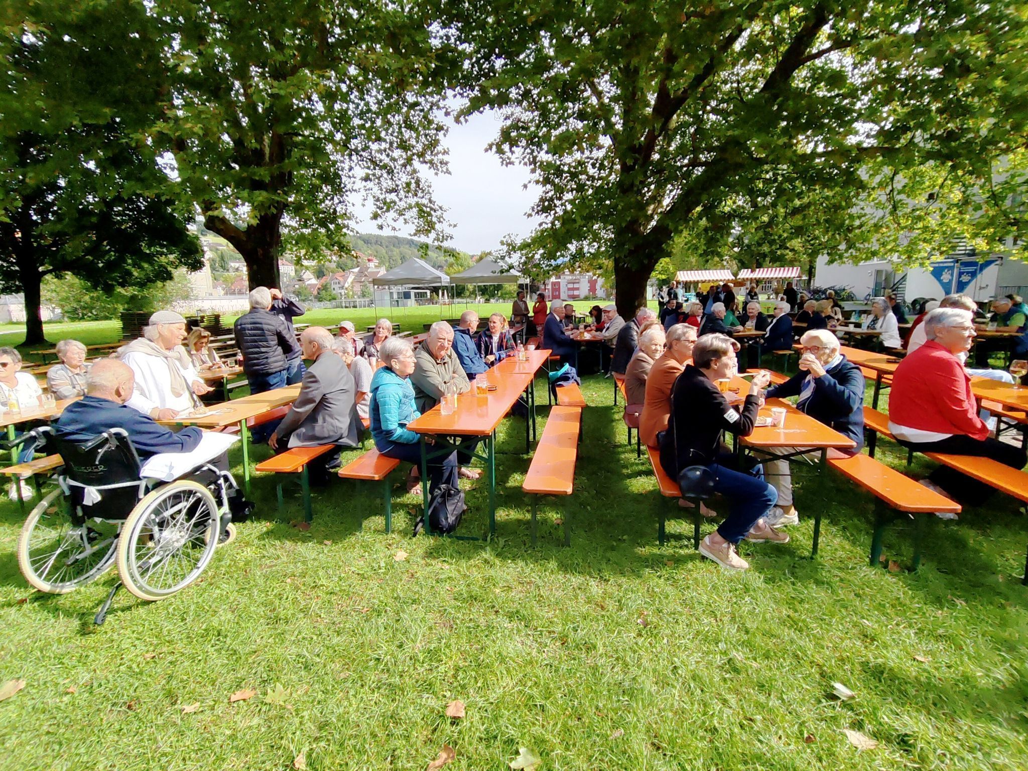 Goldener Spätsommertag: Das Wetterglück begleitete das Stadtmusikfest von Anfang bis Ende.