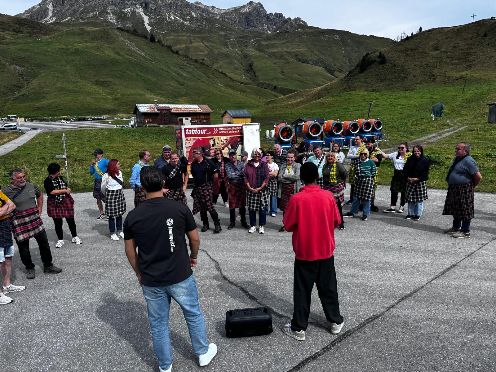 Zum Programm gehörten auch spektakuläre Highland Games. 