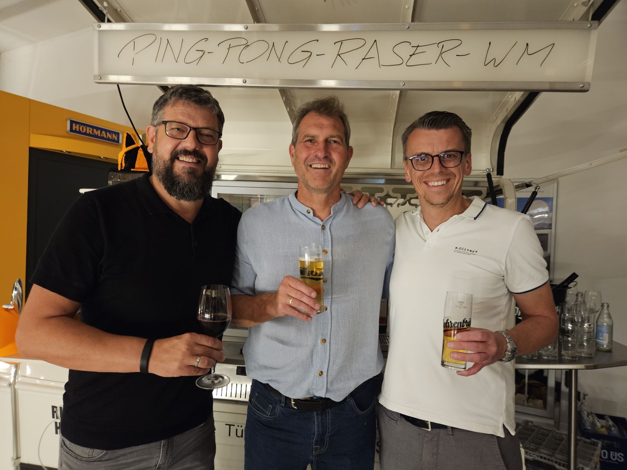 Marko Berghold, Wolfgang Pastor und Christian Breuss genossen einen lustigen Abend. 