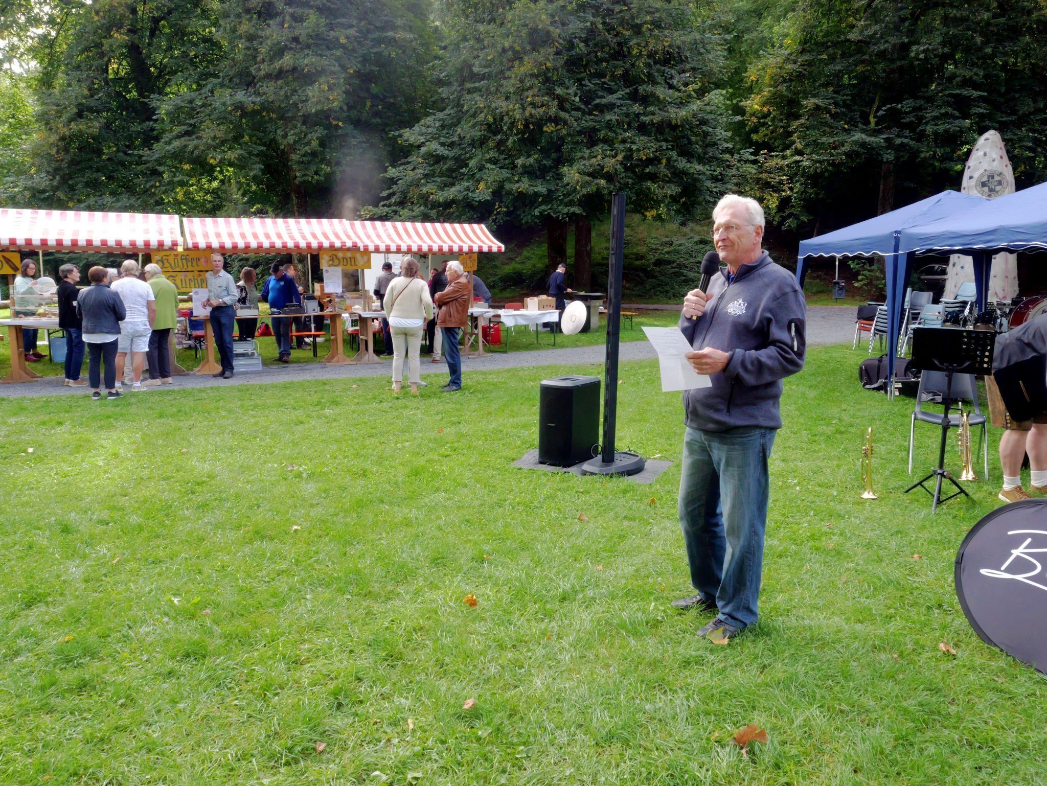 Herzliche Begrüßung: Stadtmusik-Vorstand Martin Jussel hieß die Gäste willkommen.