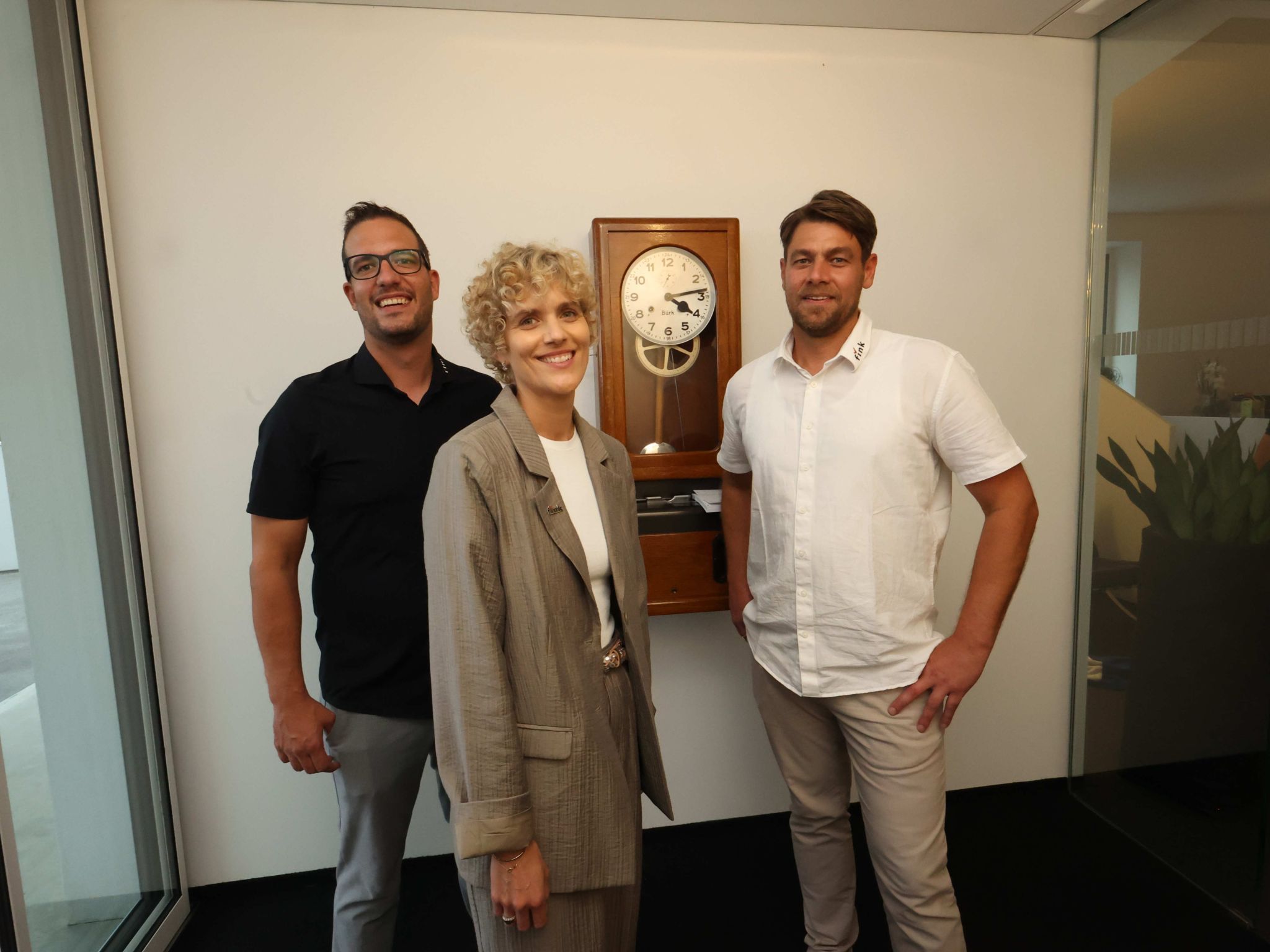 Alexander Hämmerle, Prok. Elisabeth Schneider und Malcolm Schneider (GS CH).