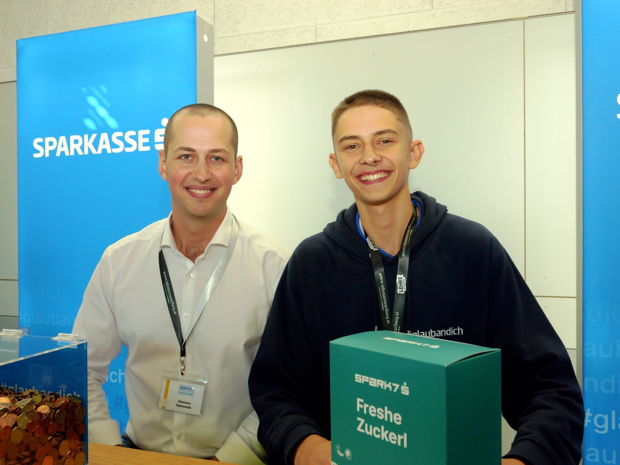 Sparkasse Feldkirch: Clemens Hämmerle und Nikola Grozelanic.