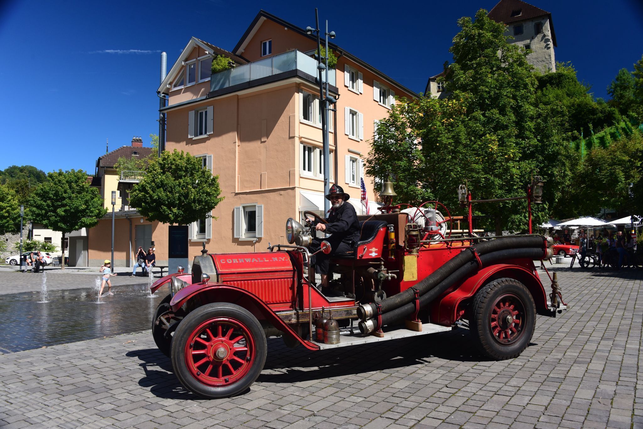 Das 111 Jahre alte Feuerwehrauto