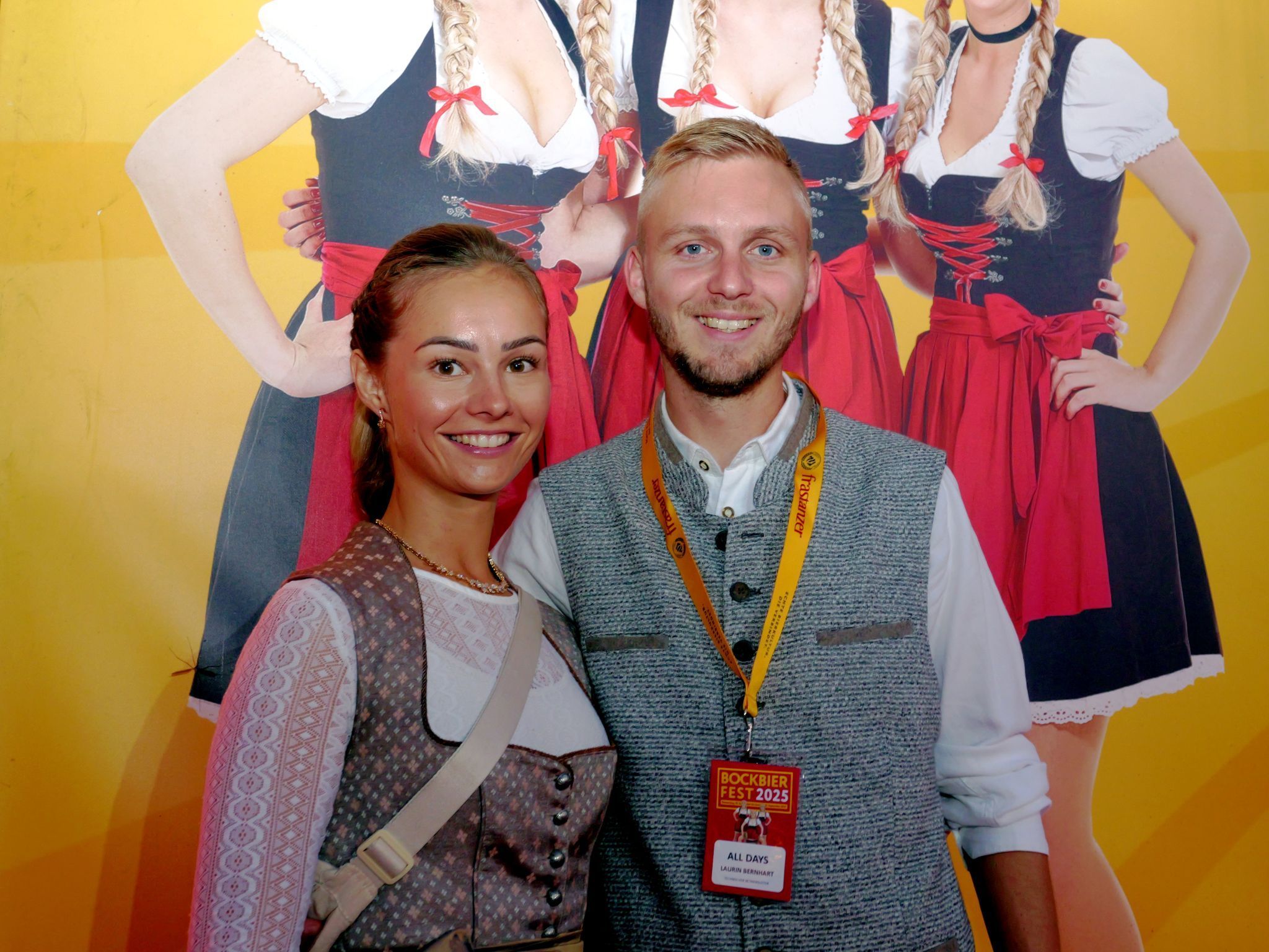 Braumeister Laurin Bernhart mit Verena.