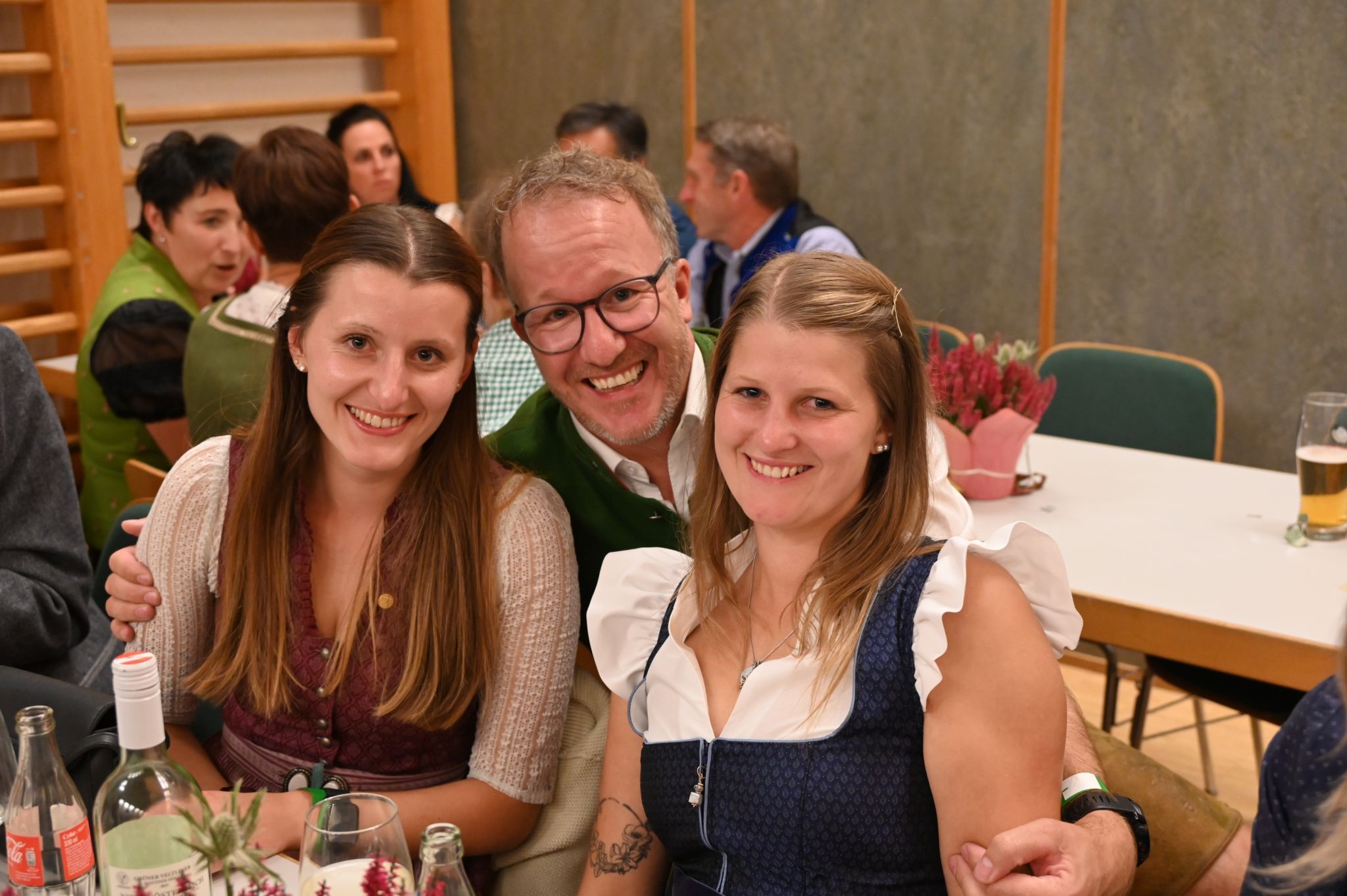 Landesleiterin Christina Dünser, Landesrat Christian Gantner und Maria Dünser feierten.