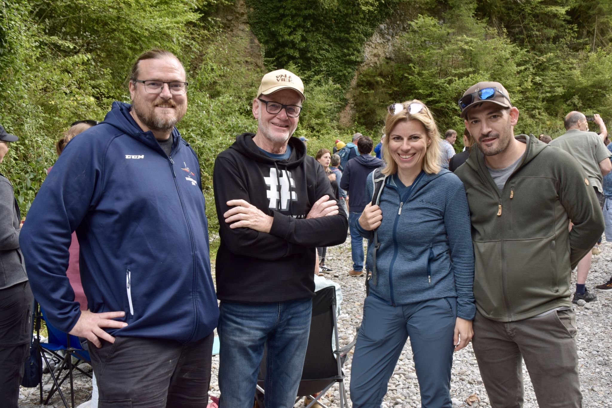 Andreas Grabner, Elmar Schrottenbaum, Marina Butzerin und Tobias Burtscher, v. l.
