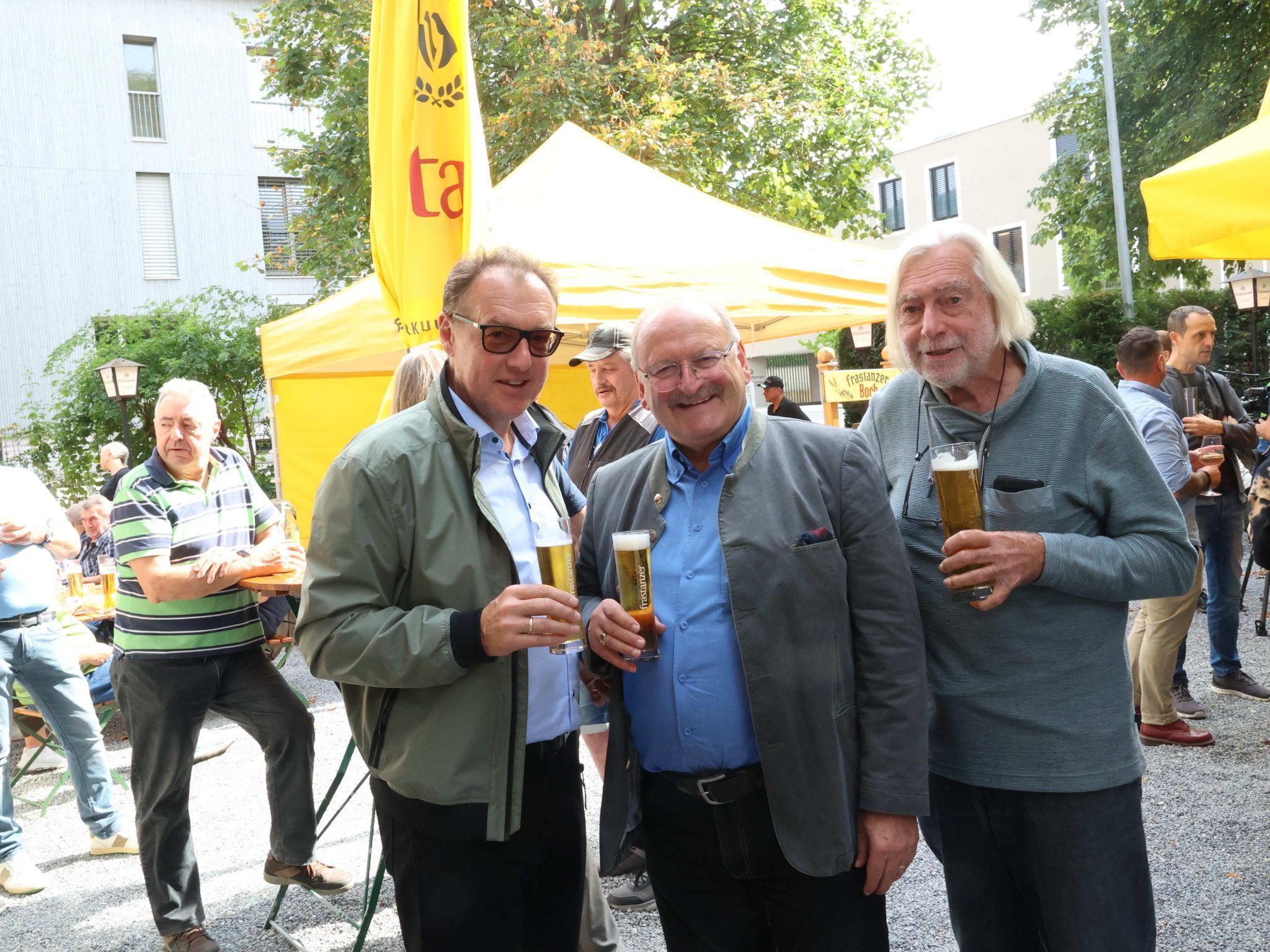 Bruno Lechner (Frastanzer Brauerei), Vizekanzler a.D. Hubert Gorbach und Manfred Matt.