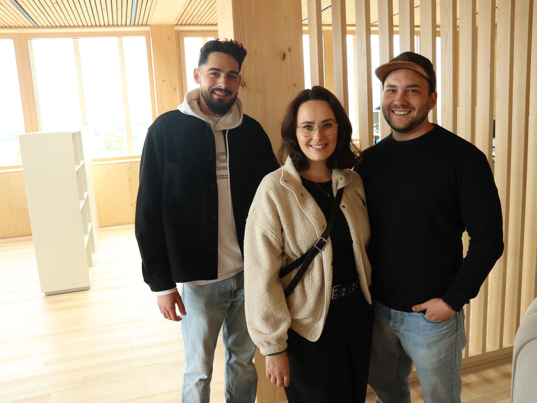 Tobias Jäger, Lisa Bösch und Johannes Tagwercher (Gebäude-Instalaltionen Tagwercher).