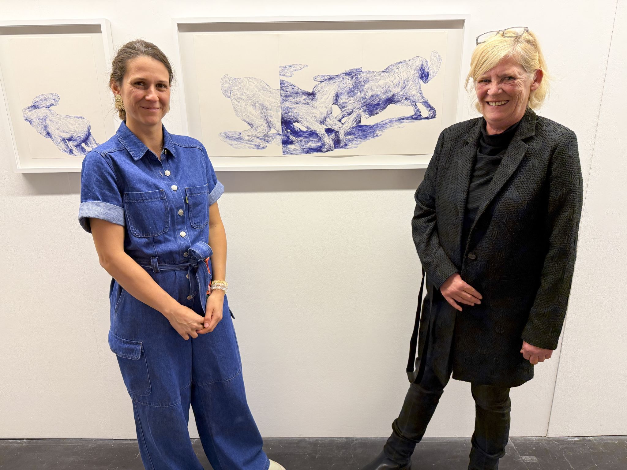 Künstlerin Michaela Kessler und Galeristin Andrea Romagna-Miessgang luden in die Galerie