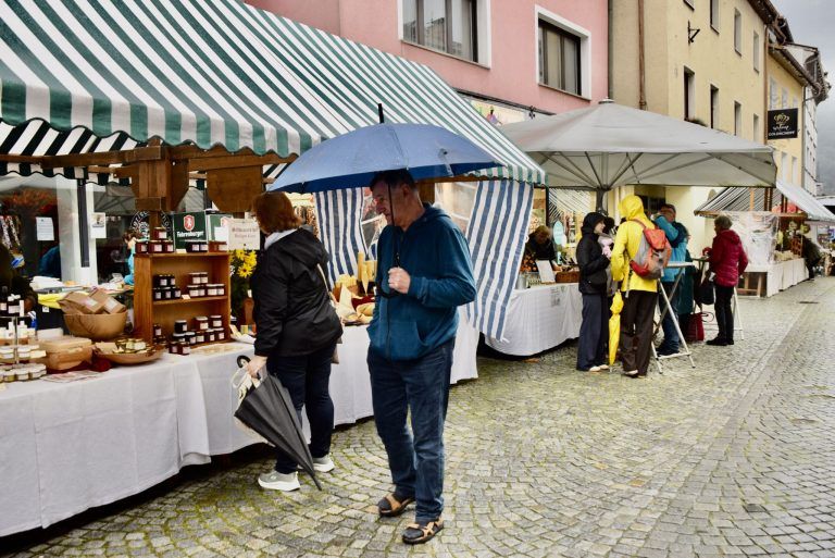 Klostermarktstände in der Mühlgasse