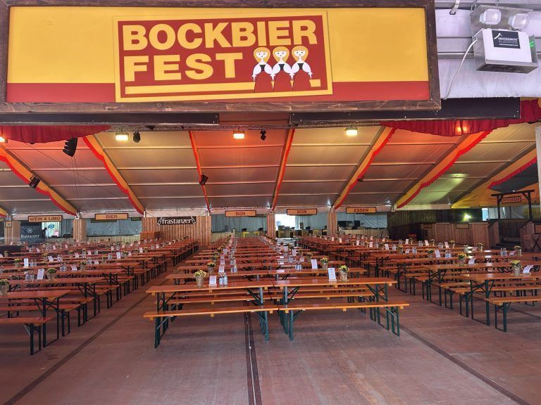 Bockbierfest 2025, Aufbau Festzelt, Miriam Künzle