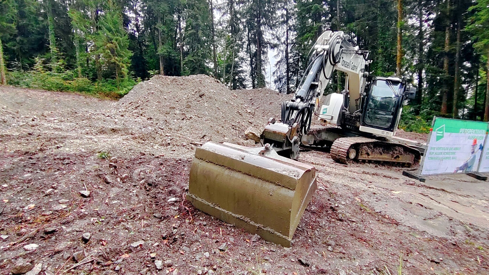 Hier entsteht bei Schnifis ein neuer Hochbehälter zur Wasserversorgung.