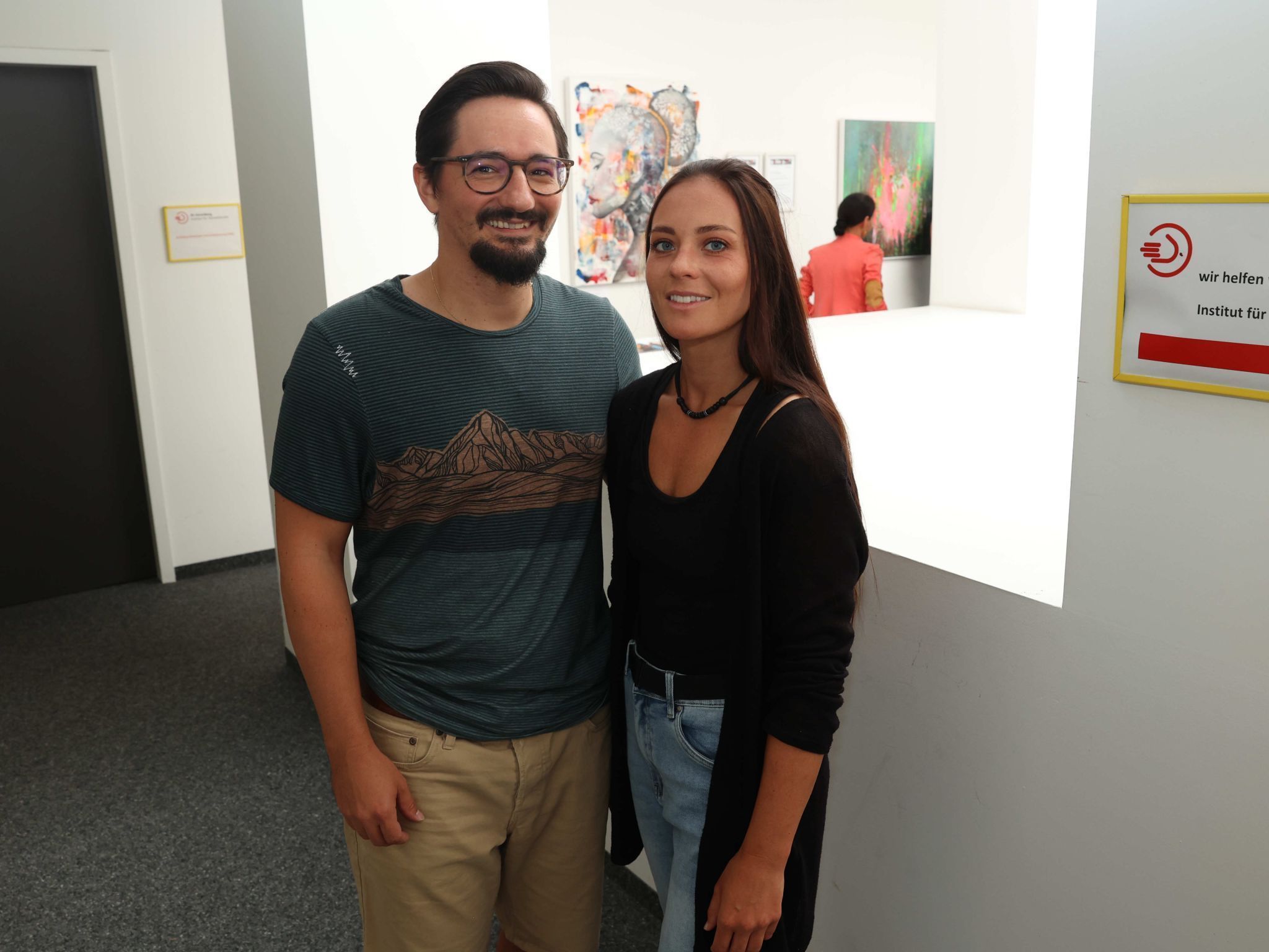 Besucherduo Alexander Heinz und Kathrin Walser..