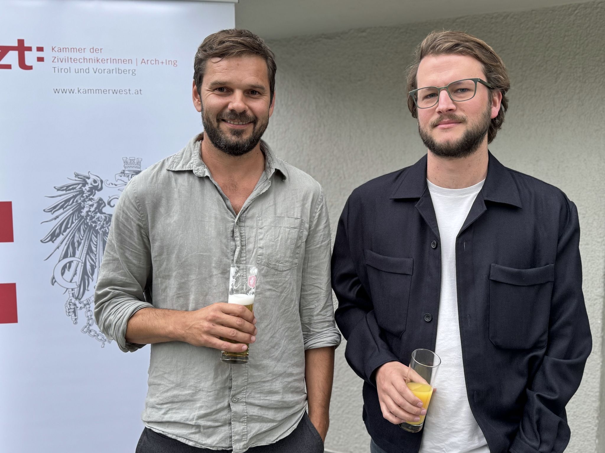 Architekten Rainer Beer und Simon Moosbrugger.