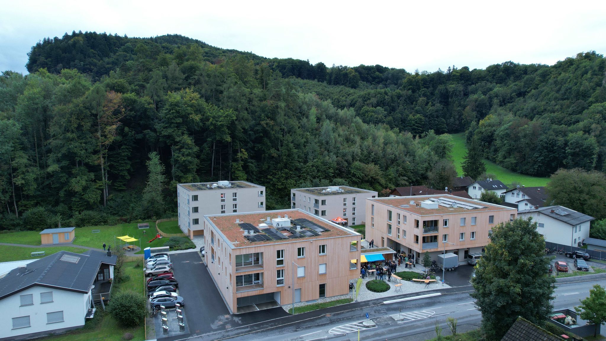Blick auf die Anlage aus Richtung Mäder.