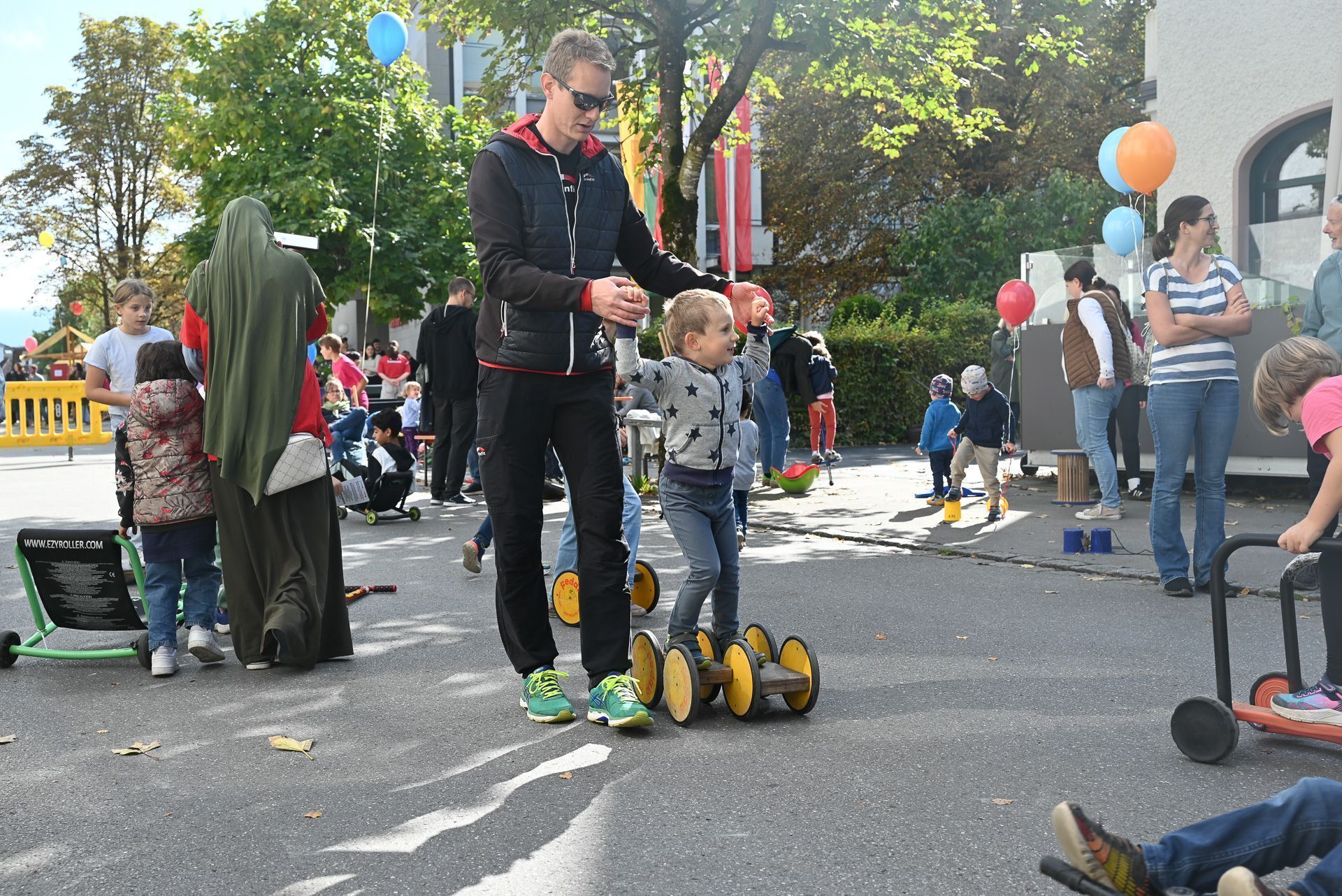Das Zentrum in Lustenau verwandelte sich in eine riesengroße Spielwiese.