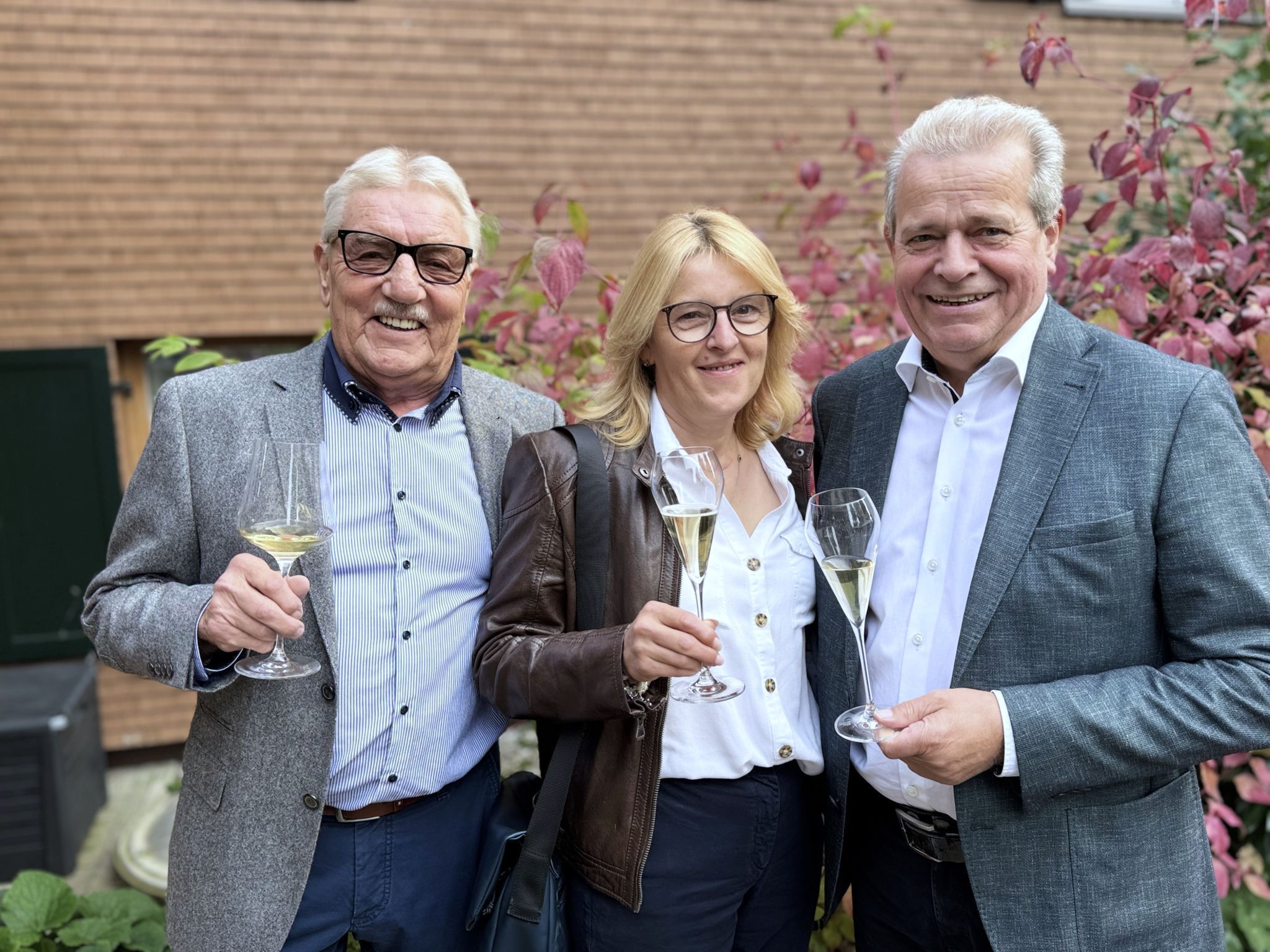 Manfred Hopp, Daniela Schierer und Gastronom Christian Greber.
