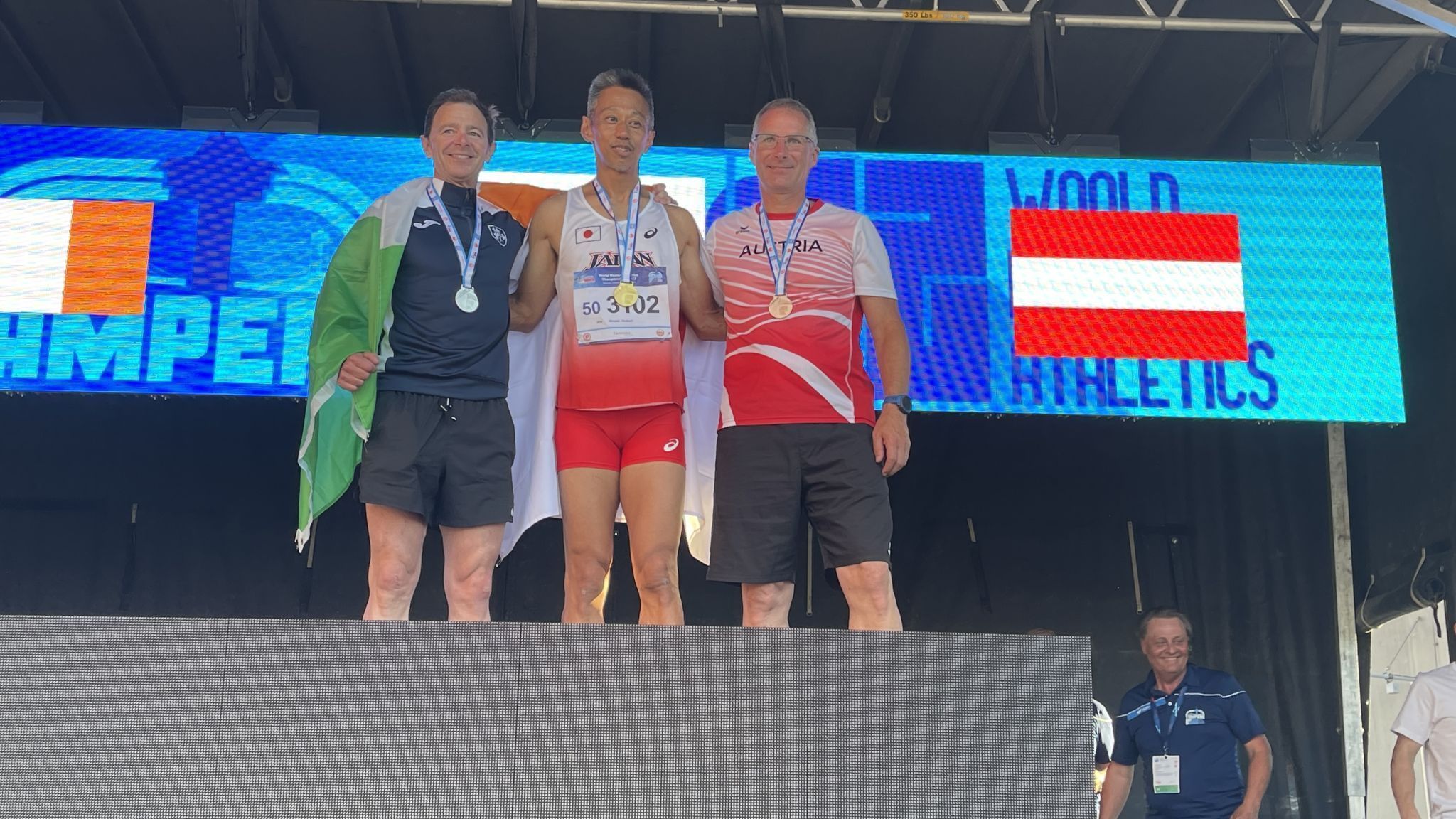 Im finnischen Tampere erreichte er bei der WM im Freien den dritten Platz. (Foto: privat)