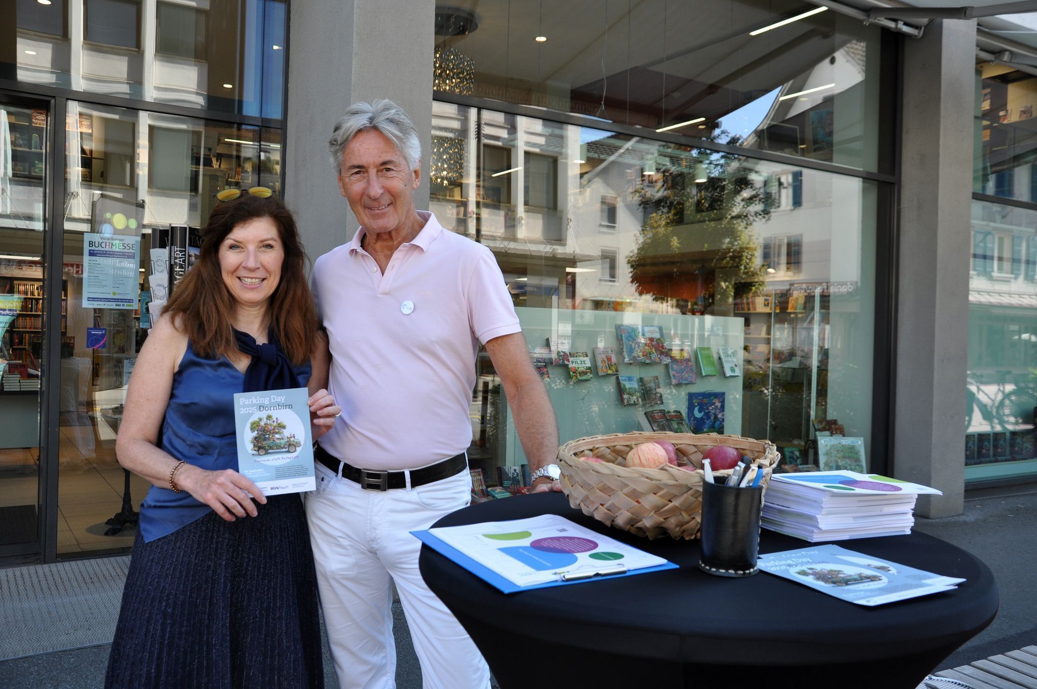 Beate Fetz und Franz Wölfer von Stadt.Leben.Dornbirn freuten sich über das große Interesse am von ihnen mitinitiierten Aktionstag