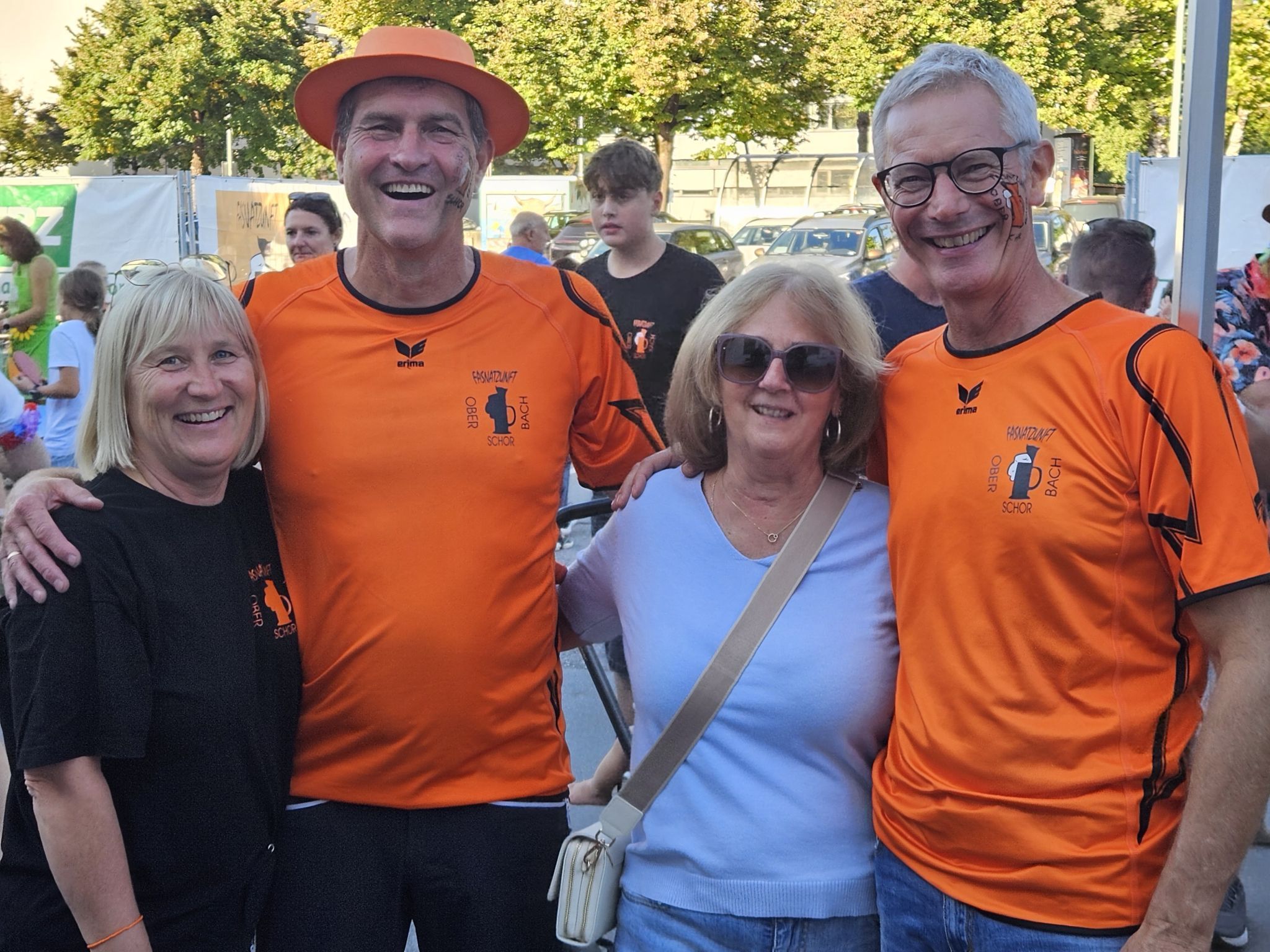 Fasnatfreunde unter sich: Evi Rusch, Wolfgang Pastor, Dagmar Fenkart Kaufmann und Jürgen Alber. 