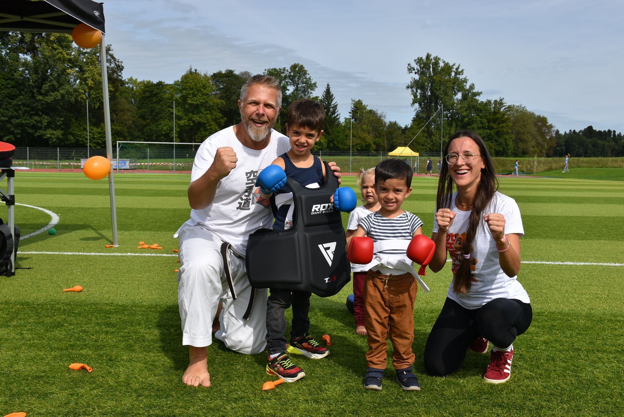 Karate Hörbranz mit Stefan Mayr, Sebastian und Leander Kalsch und Laura Petruzzella