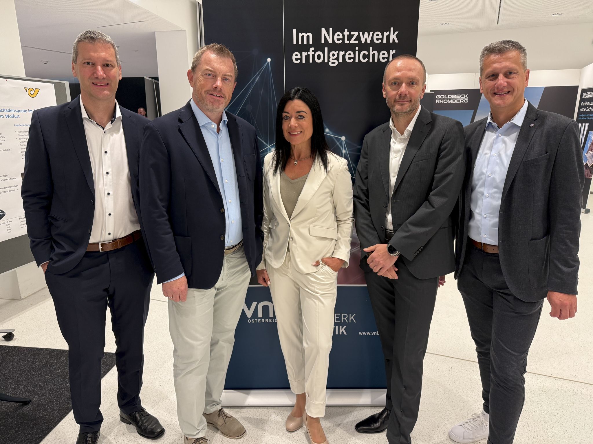 VNL Vorstand Philipp Wessiak, Markus Schrott, Elke Böhler, Markus Knabl und Alexander Jankovsky luden zum Logistikforum