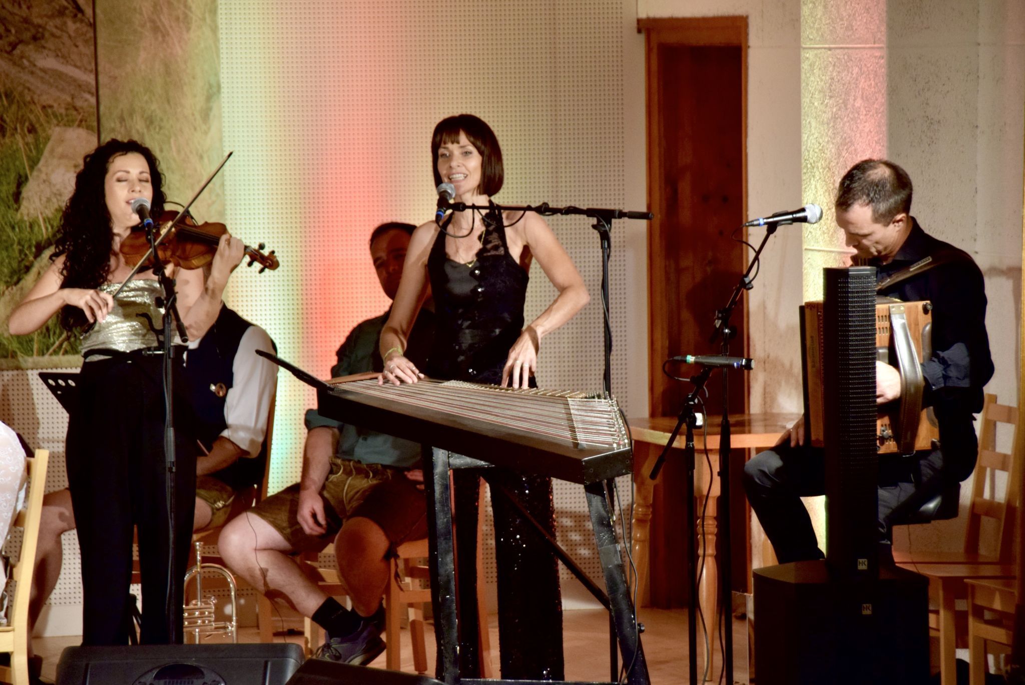 Das Trio Cordes y Butons war erstmals bei den Montafoner Resonanzen zu Gast - hier beim Eröffnungskonzert des Festivalschwerpunktes Volksmusik im Vallülasaal.