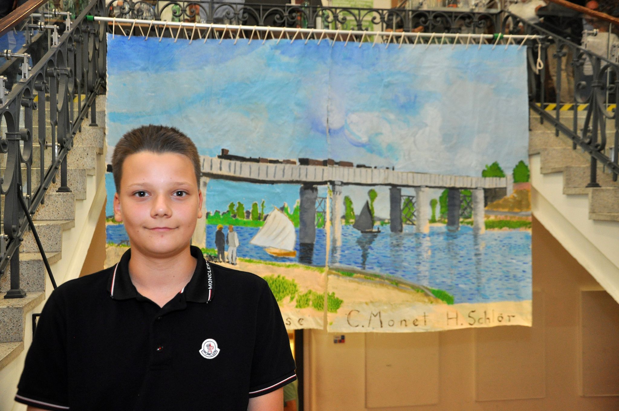 Emil Hase, 14 Jahre, hat bereits zum siebten Mal an der Sommerakademie teilgenommen und einen Kunstgeschichte-Workshop besucht.