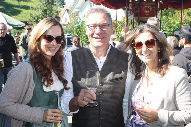 Denise, Robert und Ulli hatten bei der Sulner Kilbi jede Menge Spaß.
