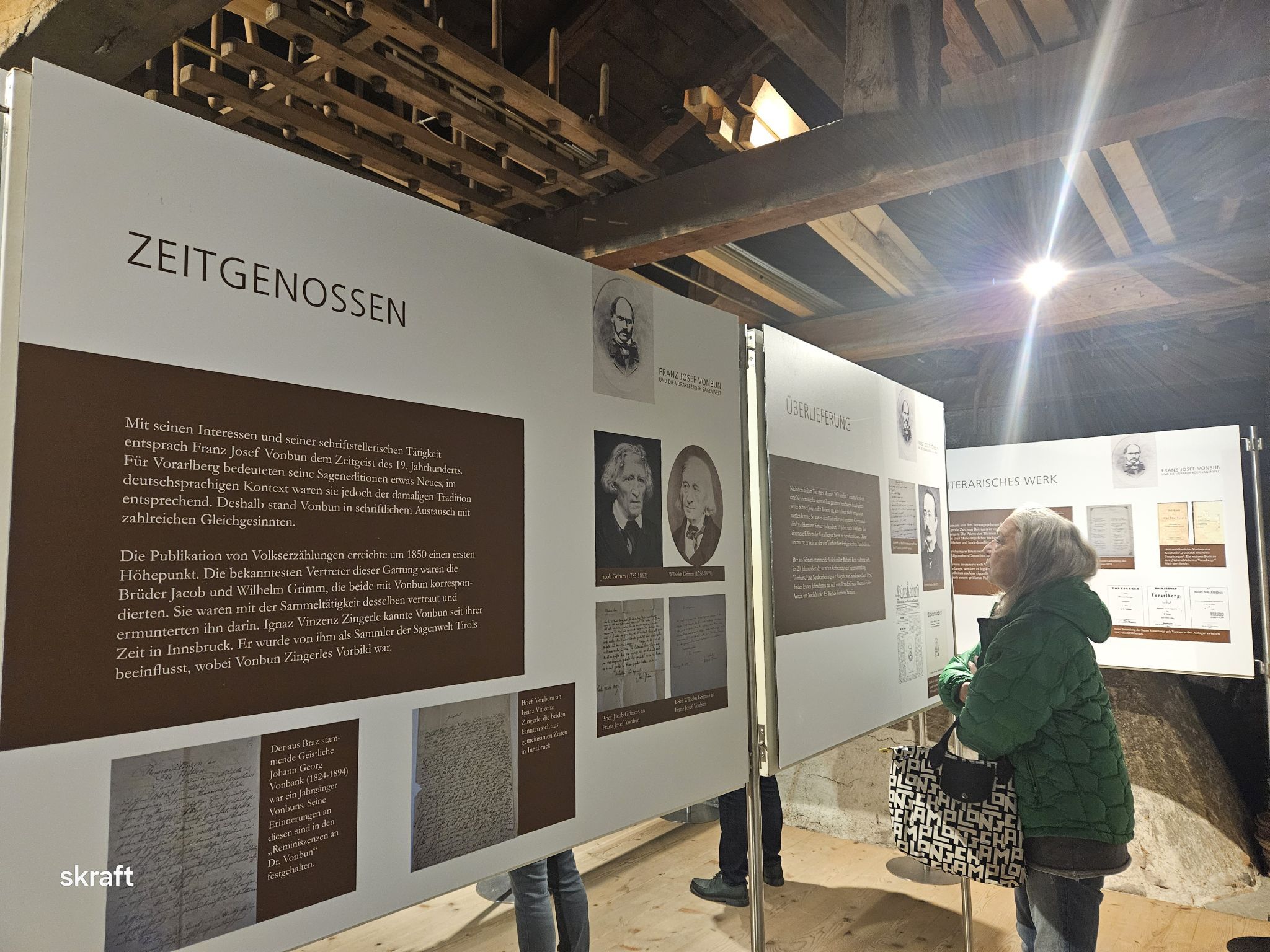 Franz Josef Vonbun, dem die Wanderausstellung anlässlich seines 200. Geburtstages gewidmet ist, wurde der erste und wichtigste Sammler und Herausgeber von Sagen aus Vorarlberg. Foto: Montafoner Museen