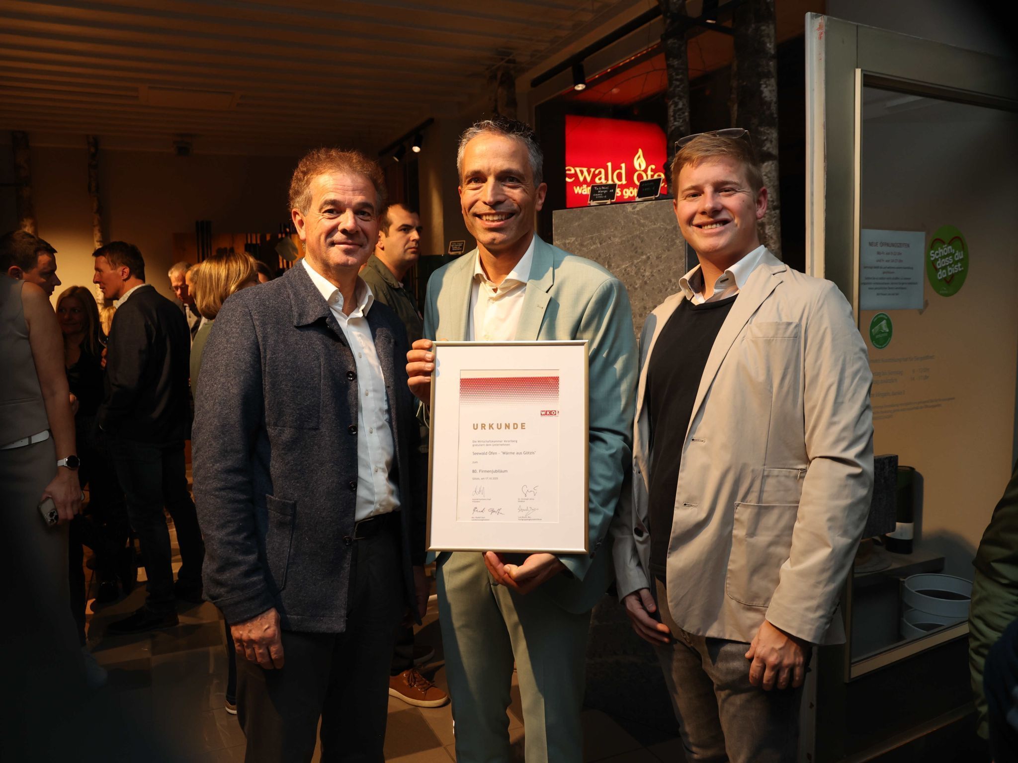 WKV-Dir. Christoph Jenny, Clemens Seewald und Fachgruppen-GF Luis Bruch.
