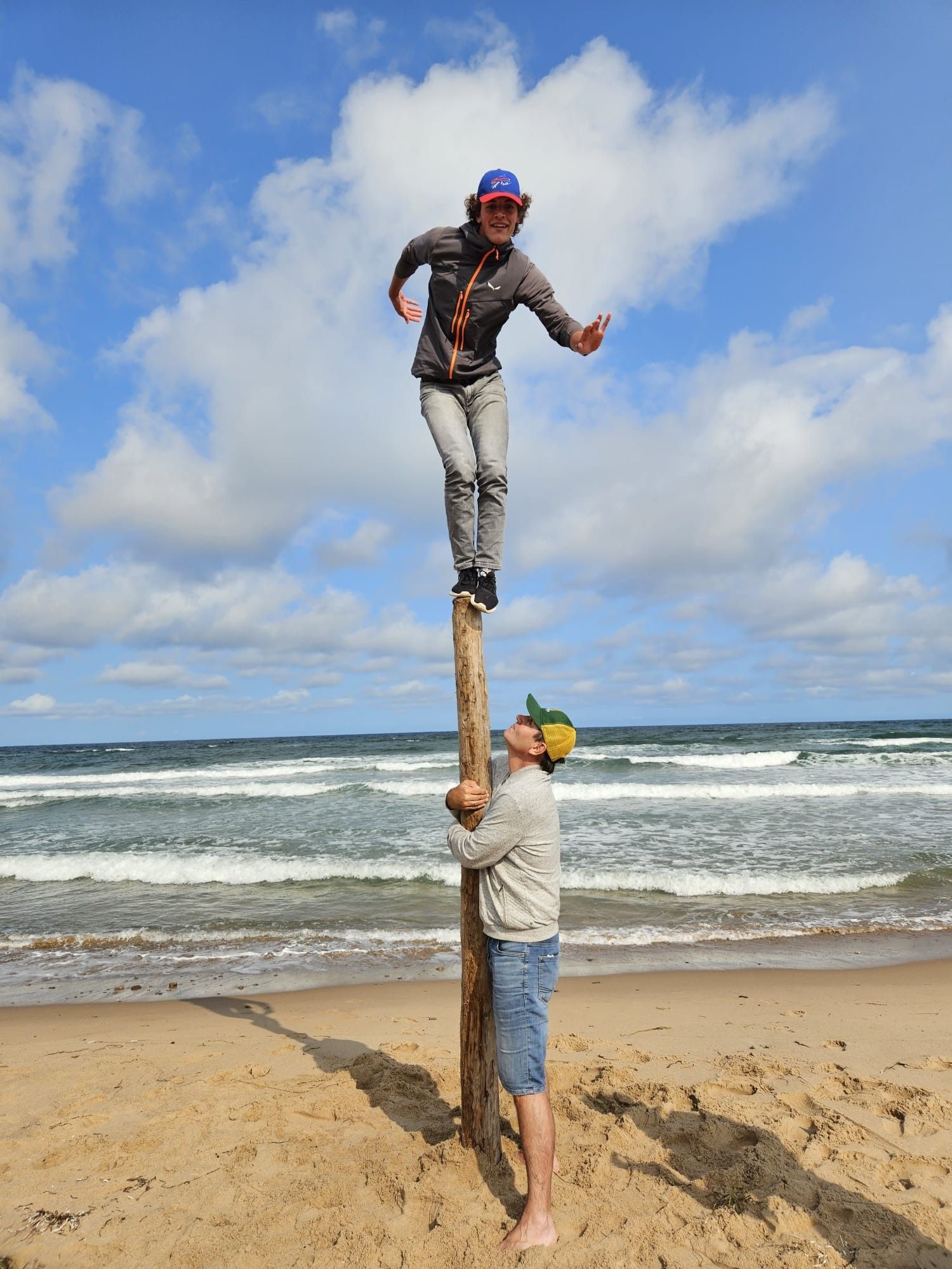 Clemens war für jeden Spaß zu haben - hier am Strand von Nova Scotia in Kanada.