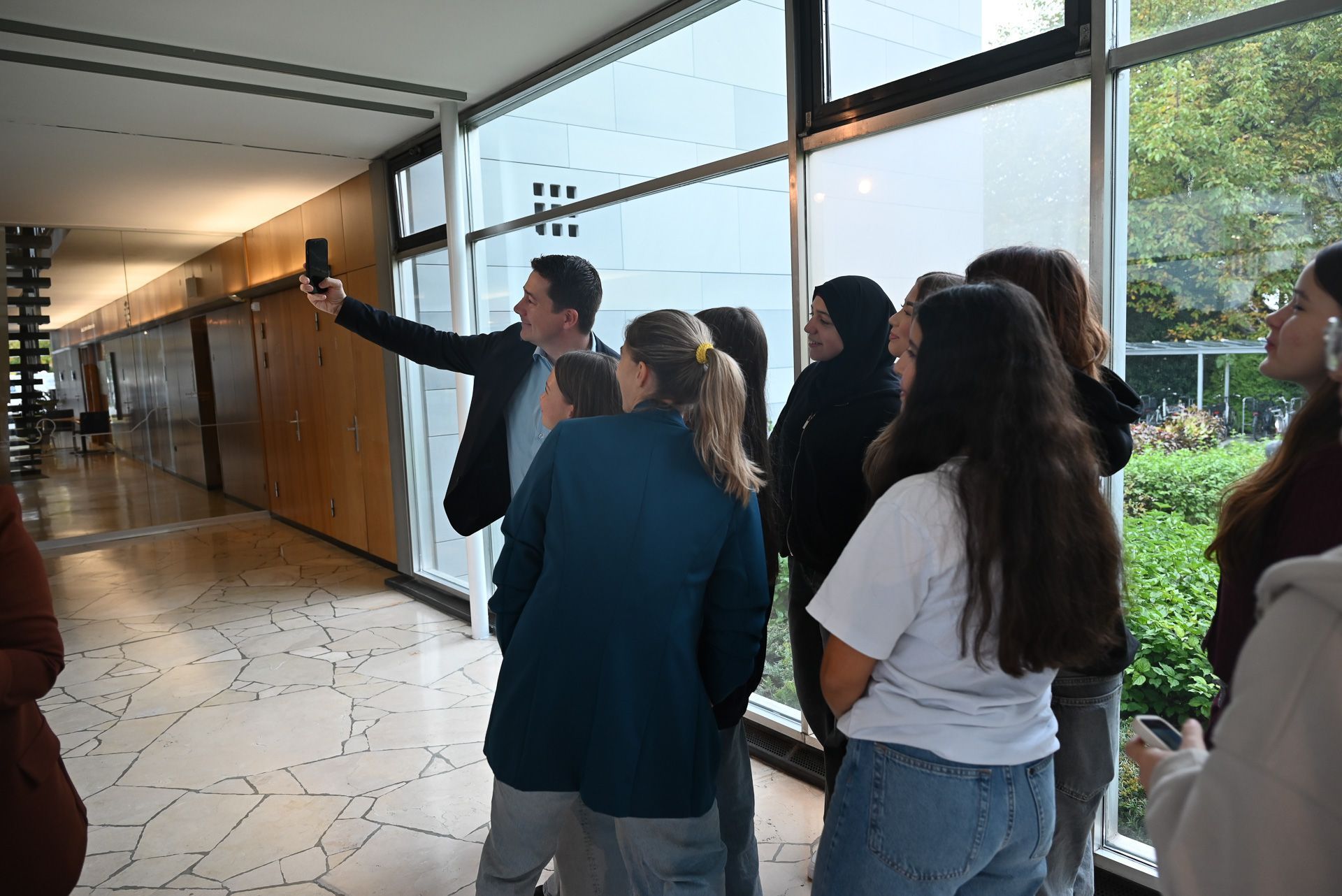 Auch Zeit für ein Selfie blieb mit dem Bürgermeister. 